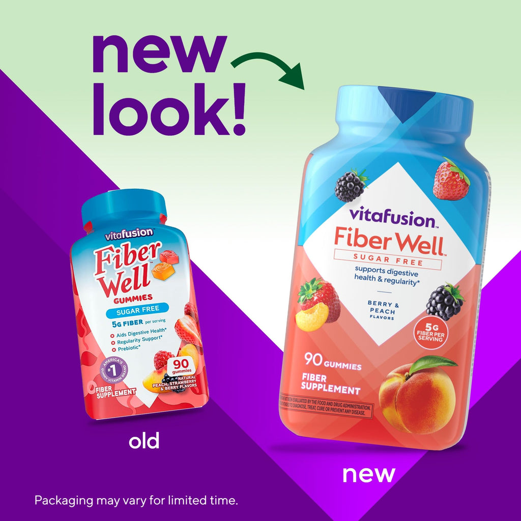 Fiber Gummies with Prebiotics – Digestive Support, 90 Count