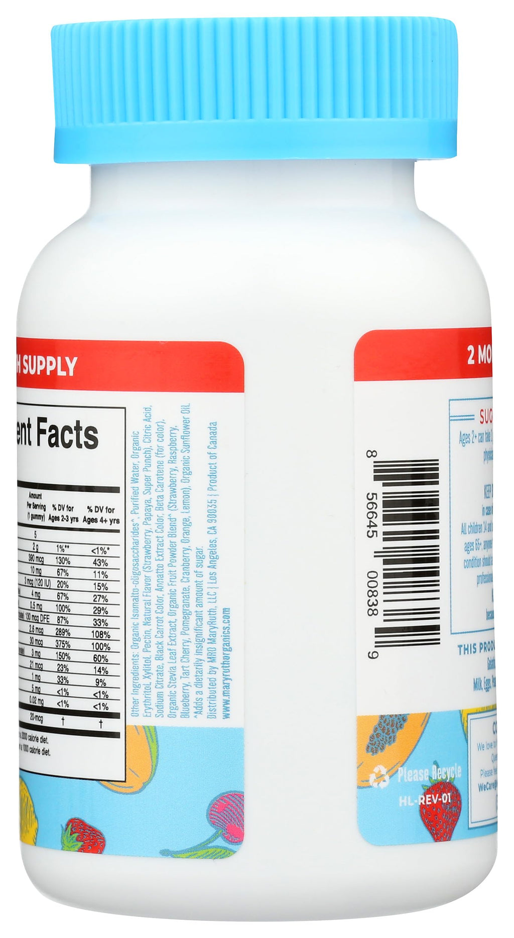 Kids Sugar Free Multivitamin Gummies Daily Support 60 Count