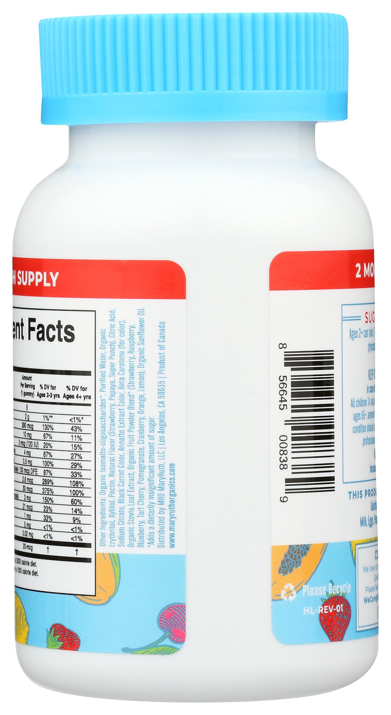 Kids Sugar Free Multivitamin Gummies Daily Support 60 Count