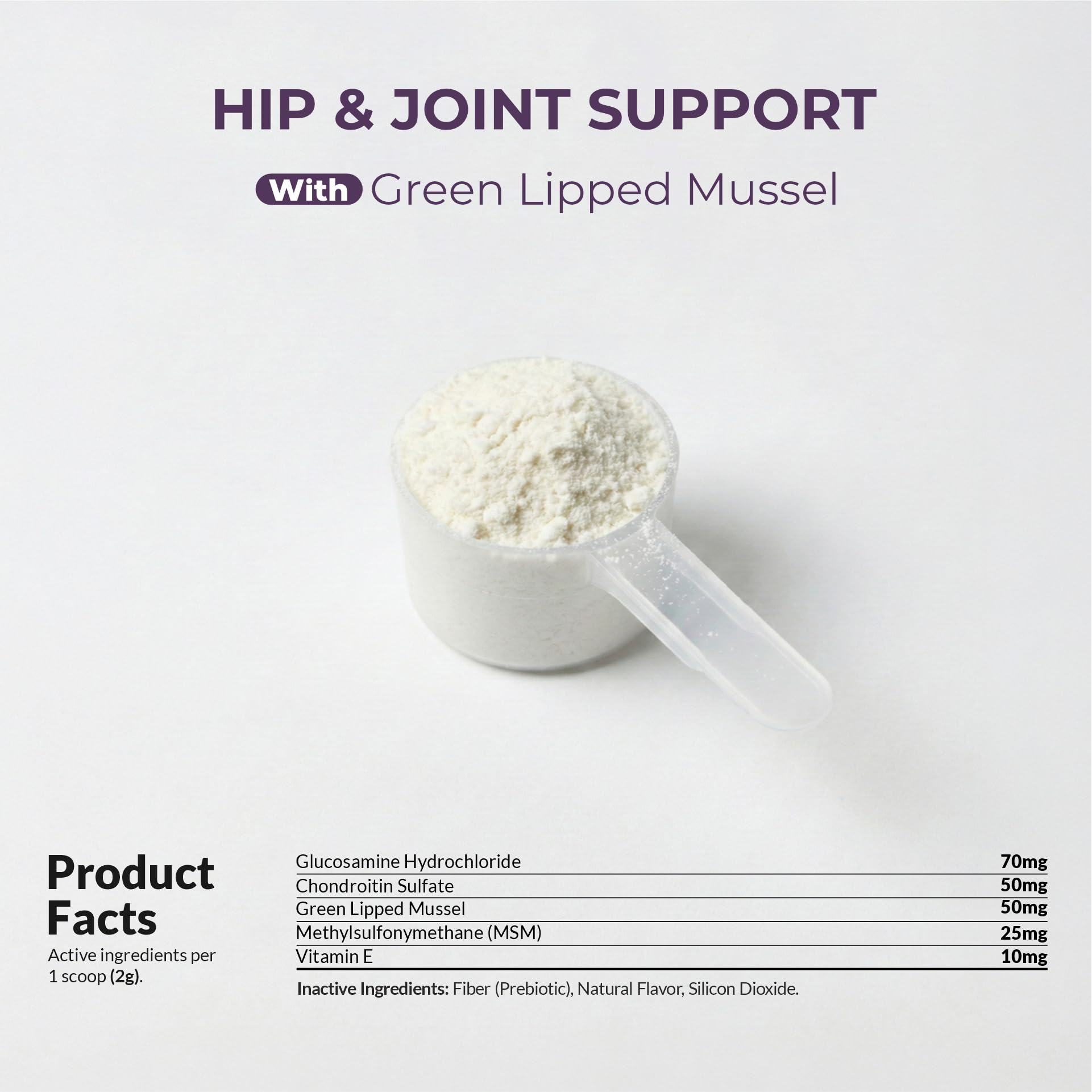 Hip & Joint Glucosamine Powder for Cats – Green Lipped Mussel 4oz