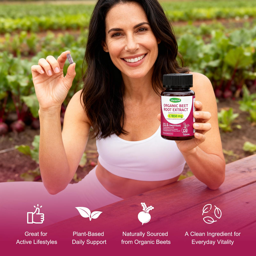 Beet Root Extract Capsules for Circulation & Nitric Oxide Support 120 Ct