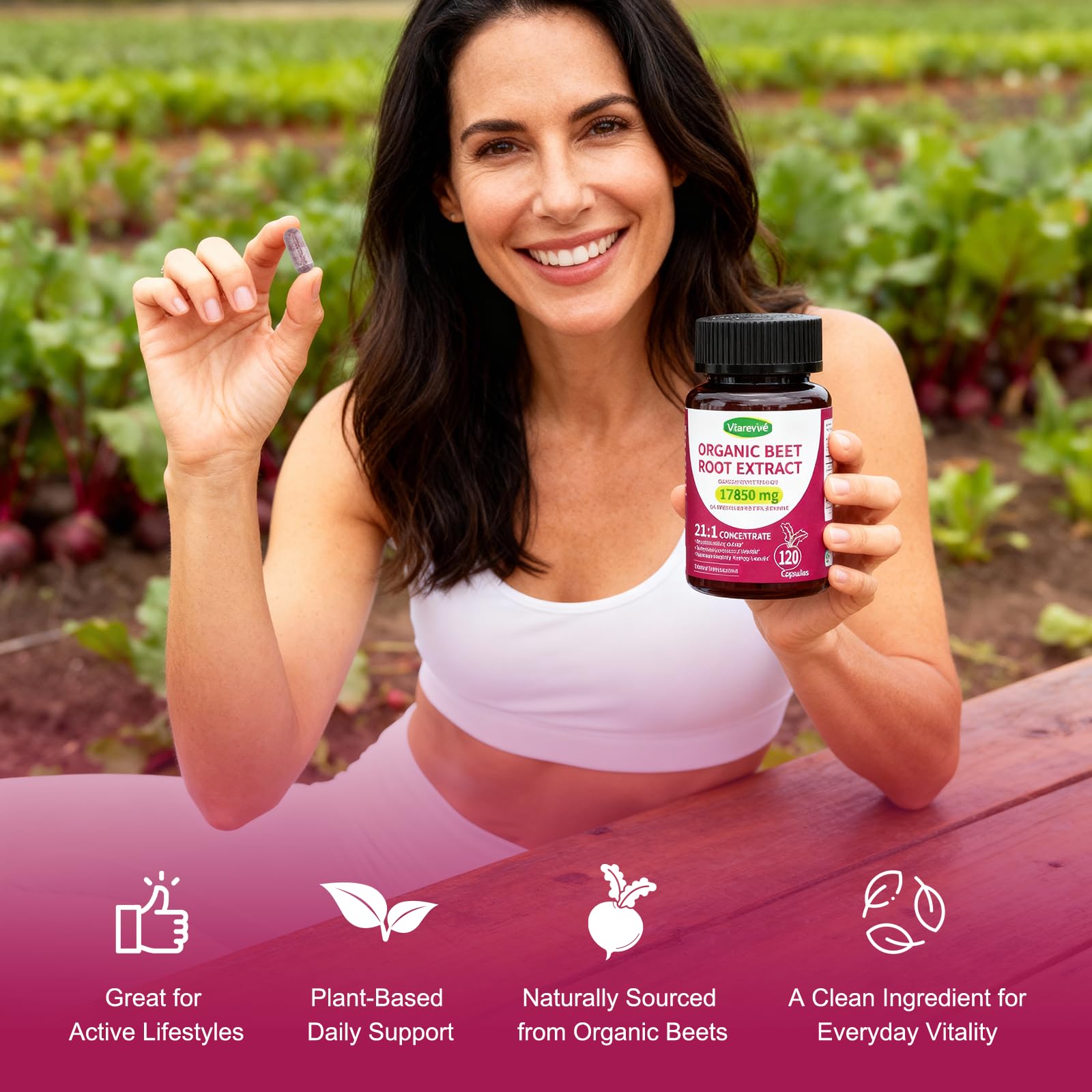Beet Root Extract Capsules for Circulation & Nitric Oxide Support 120 Ct