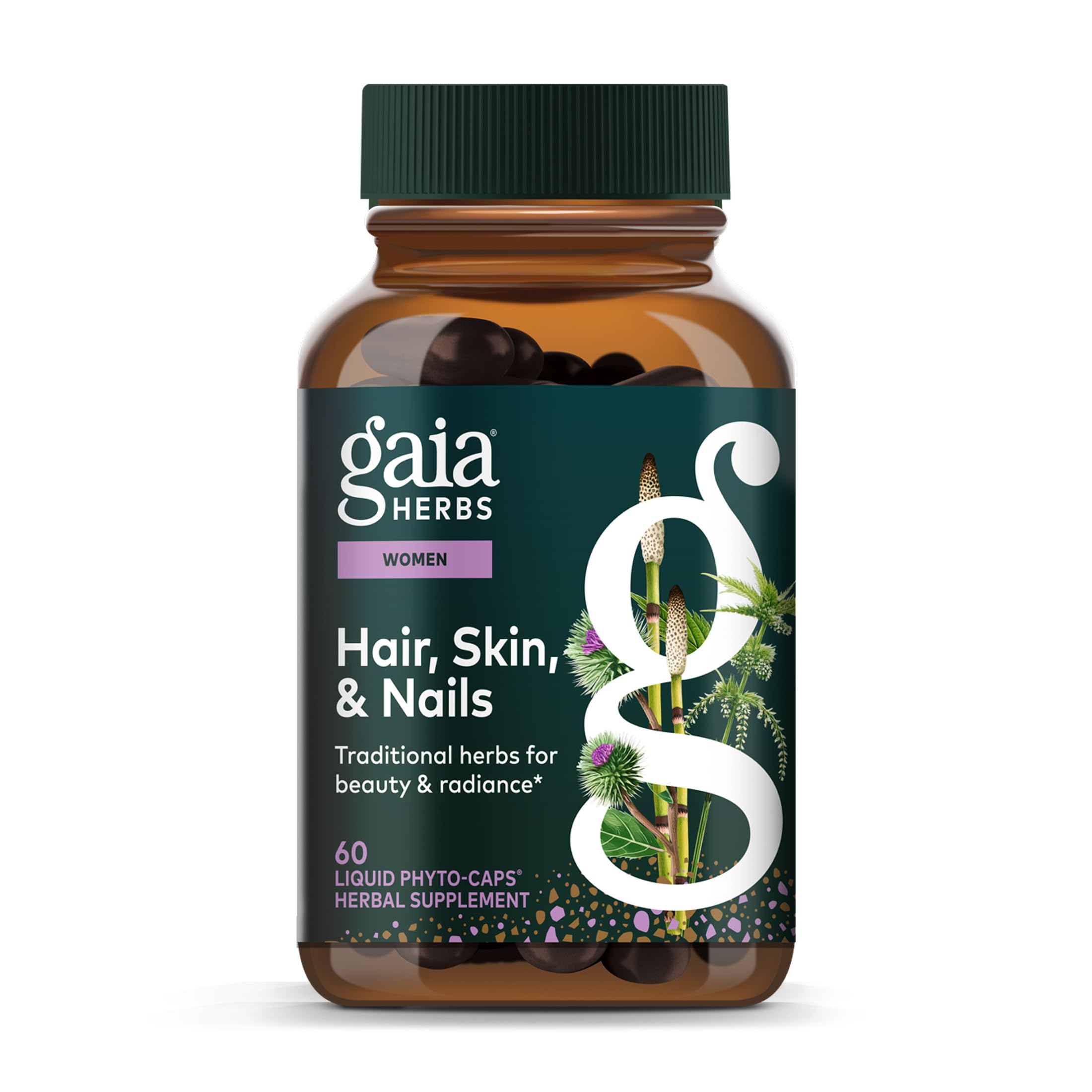 Hair Skin Nails Supplement Astaxanthin Horsetail 60 Capsules