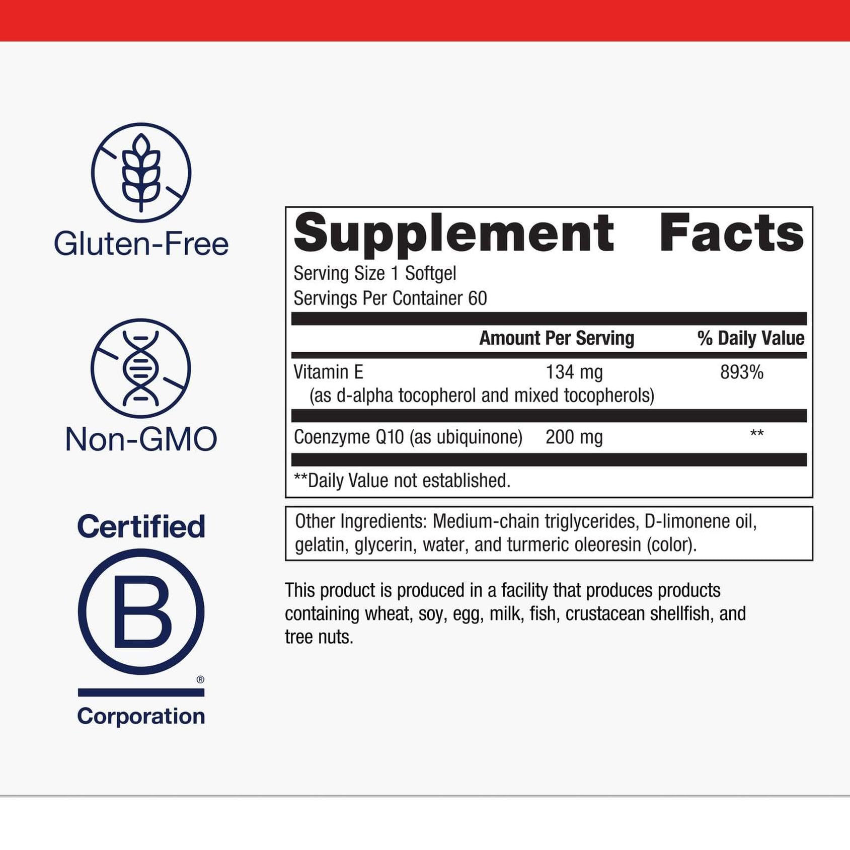 CoQ10 200mg Softgels High Absorption for Heart & Energy Support