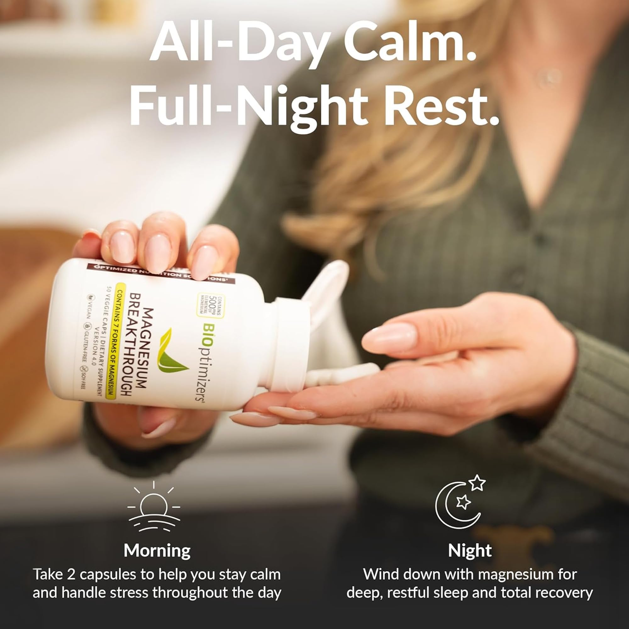 Magnesium Complex 500mg – 7 Forms for Sleep & Brain Support, 60 Caps