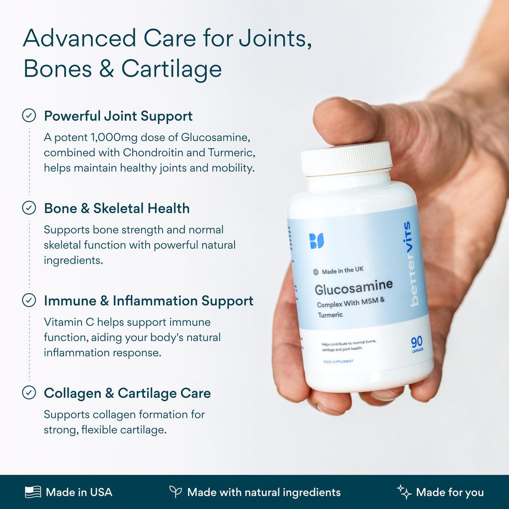 Glucosamine Complex with MSM & Chondroitin for Joint Support & Mobility 90 Ct