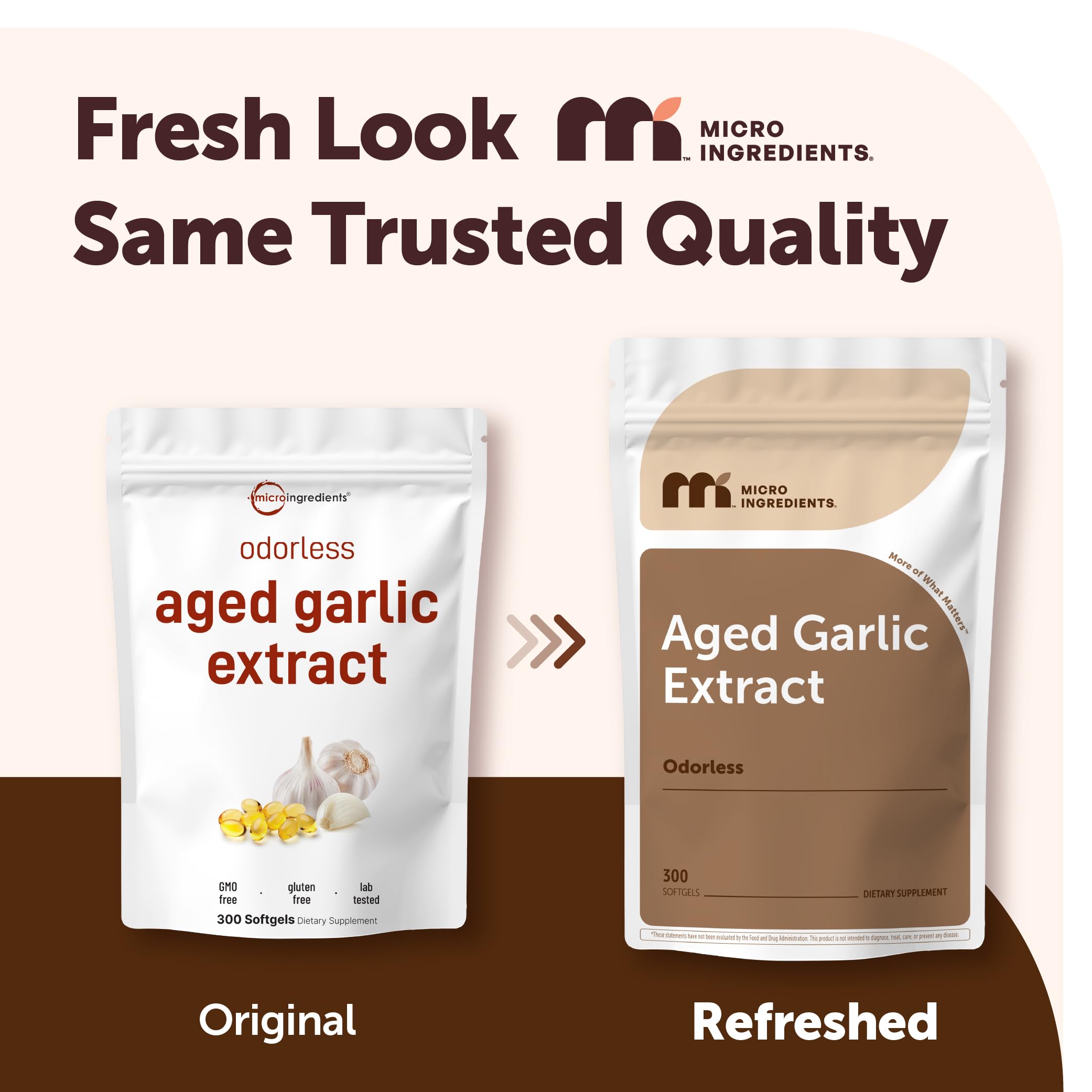 Odorless Garlic Extract Softgels for Heart & Immune Support 300 Ct