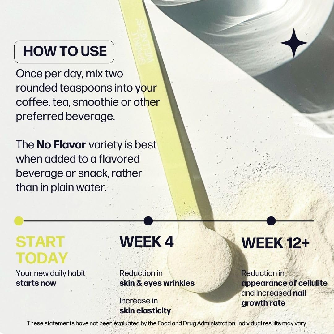 Collagen Peptides Powder Vitamin C Hyaluronic 30 Servings