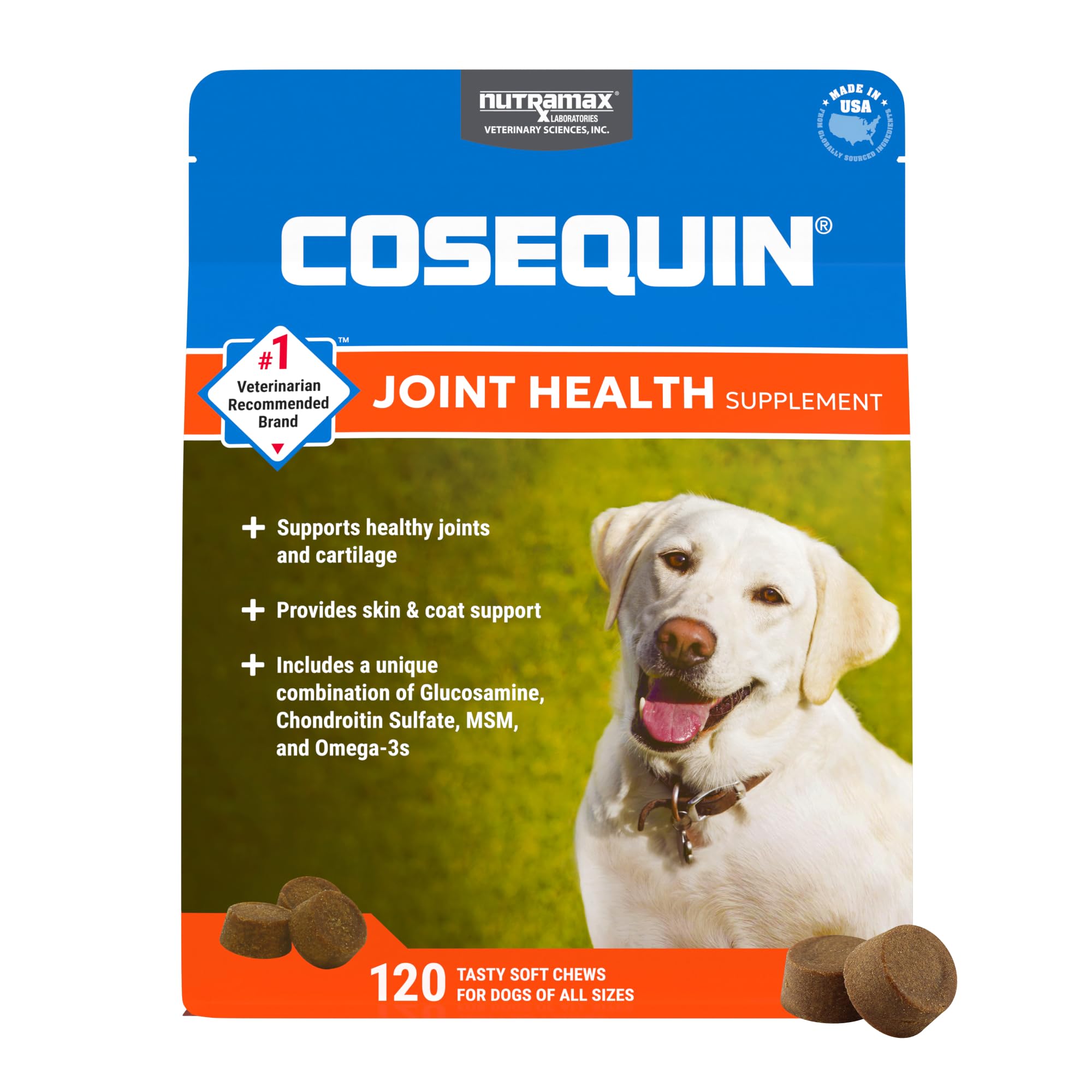Joint Soft Chews for Dogs – Glucosamine, Chondroitin & MSM 120ct