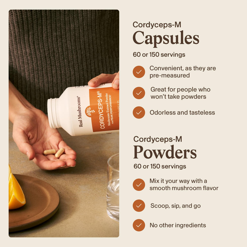 Cordyceps Mushroom Capsules – Energy & Performance Support, 120 Ct