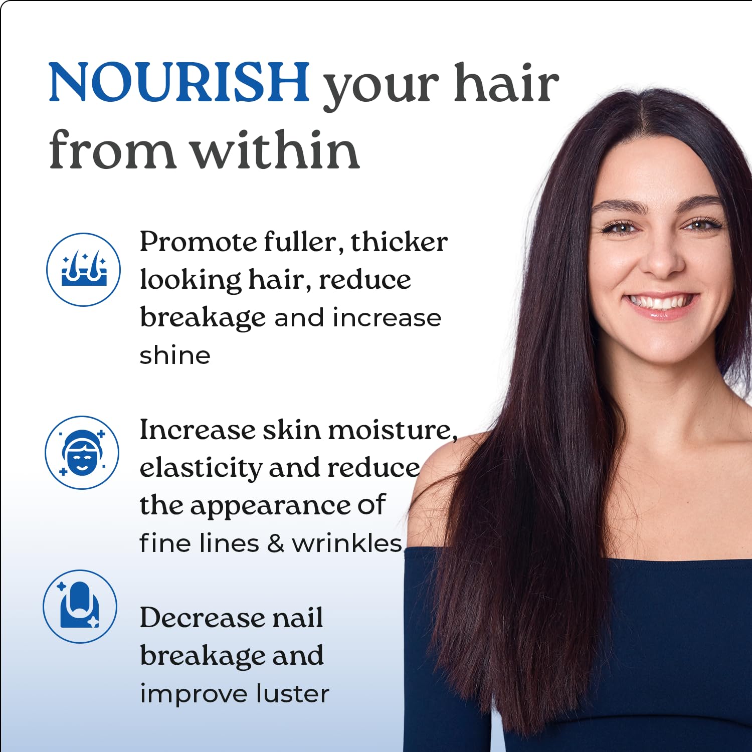 Hair Nails Skin Vitamins Keratin Biotin 60 Capsules