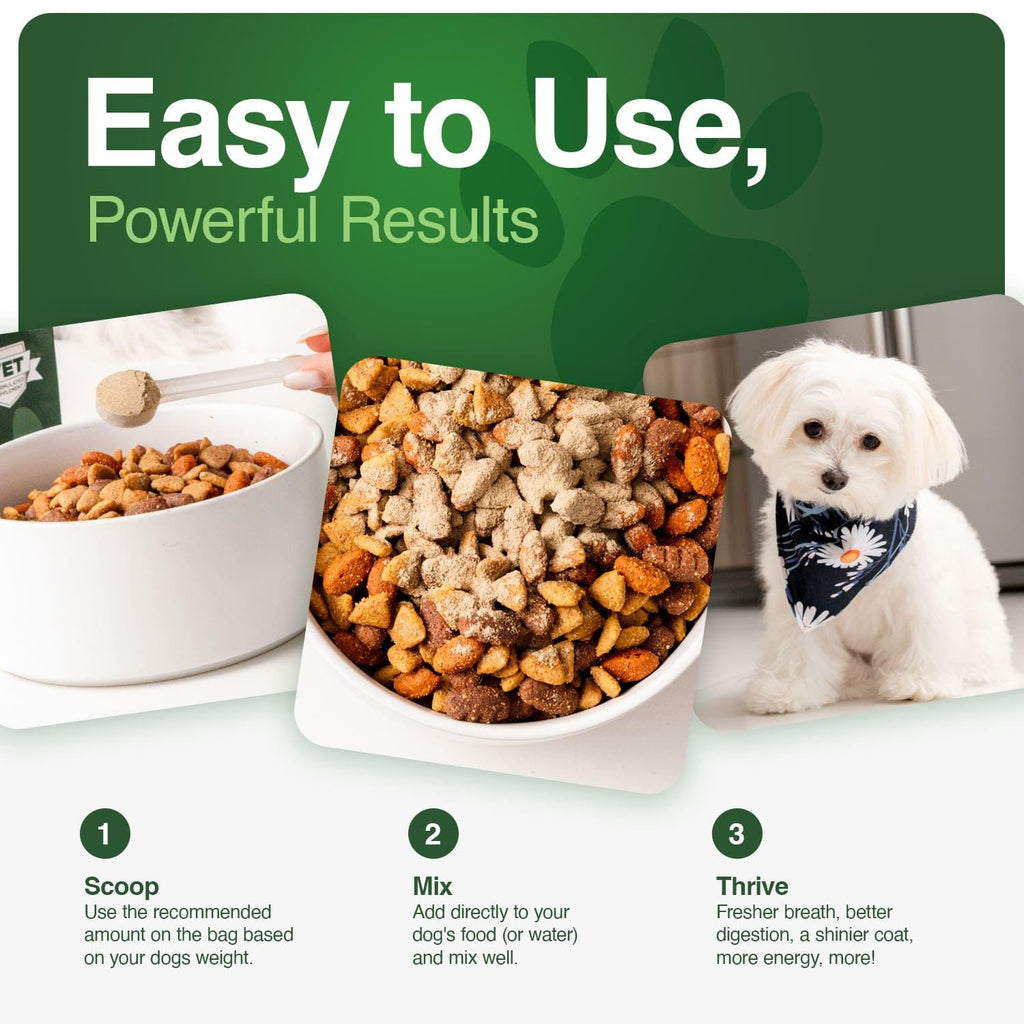 Superfood Greens Powder for Dogs – Gut, Joint & Immune Support 3.5oz