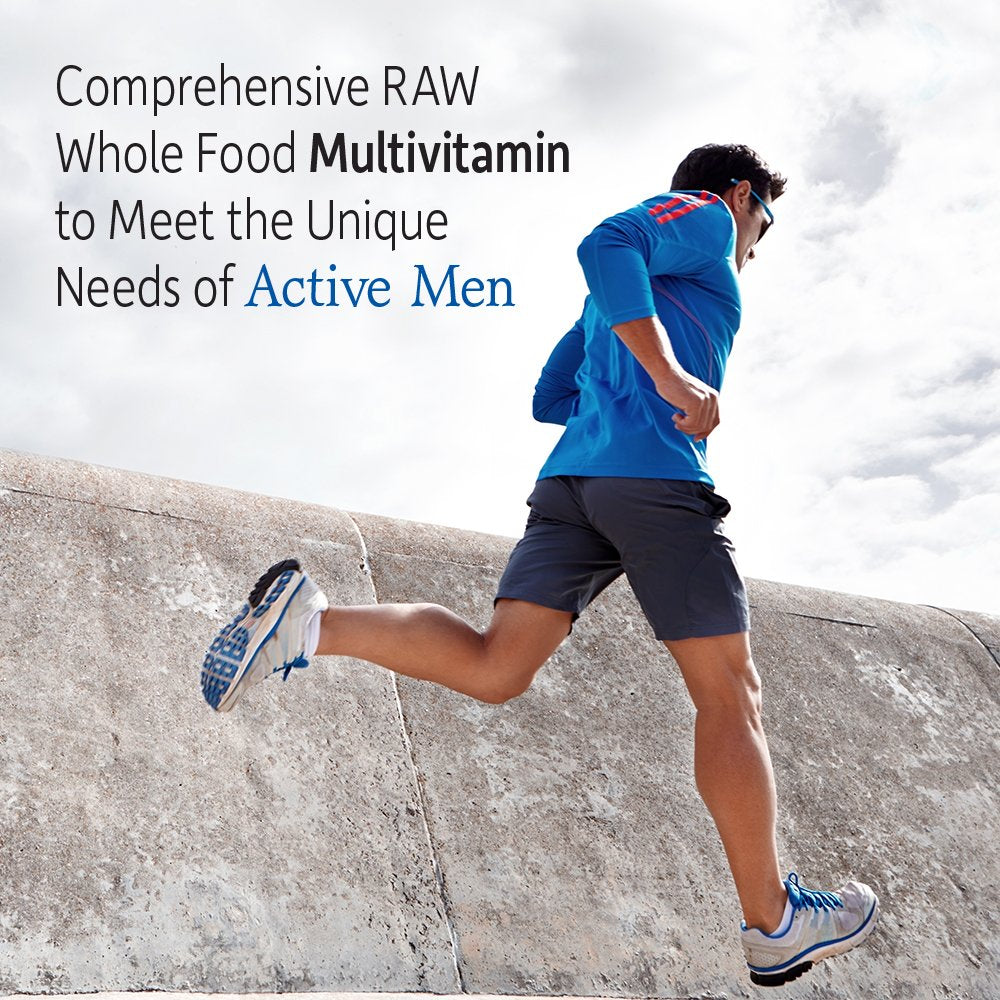 Men's Whole Food Multivitamin Capsules – Raw Vitamins & Minerals, 240 Count