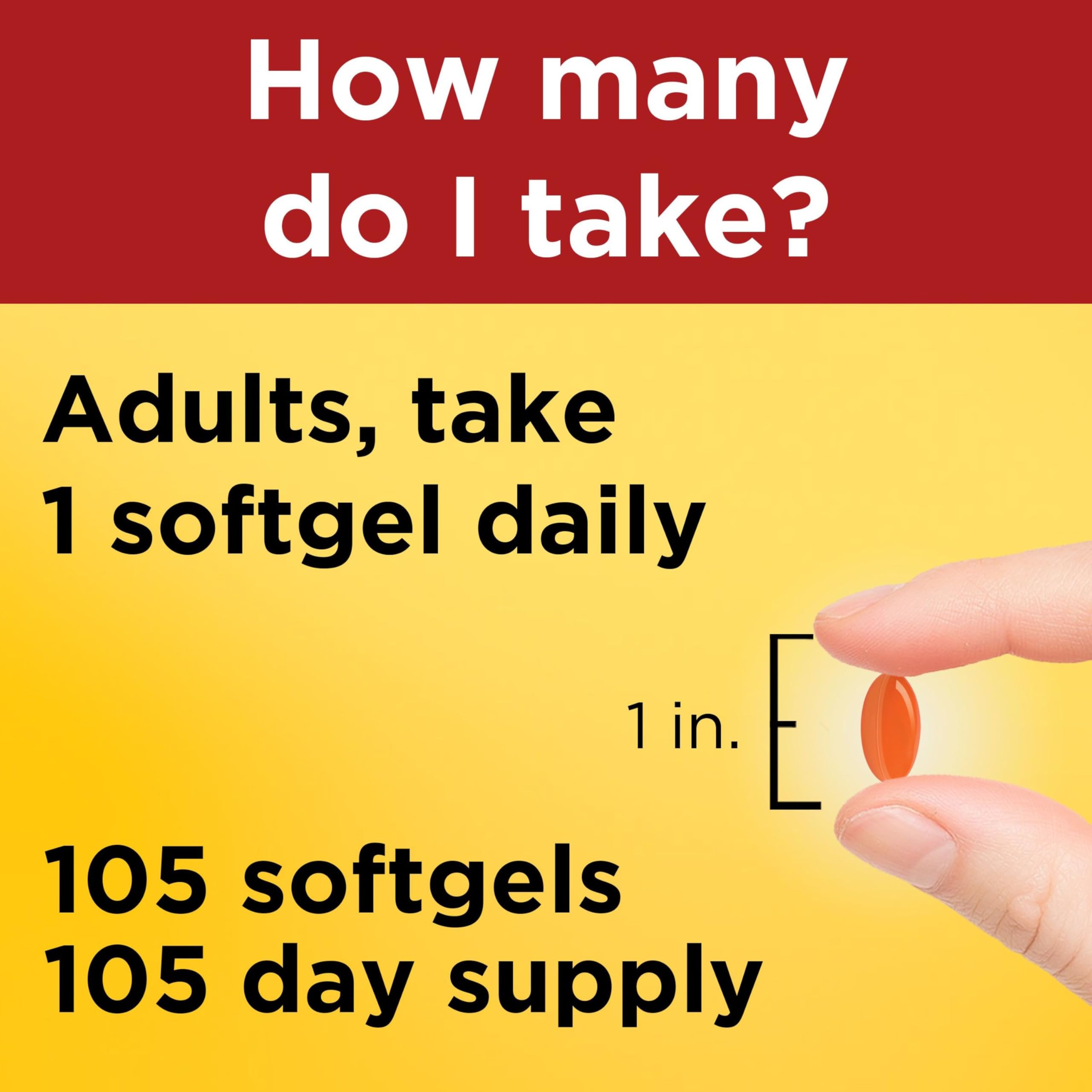 CoQ10 200mg Softgels for Heart Health & Energy Support 105 Count