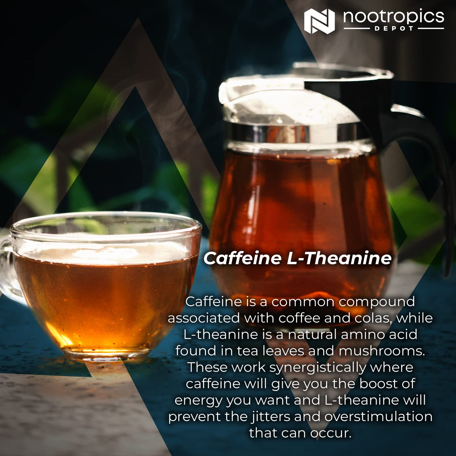 Caffeine & L-Theanine Capsules for Energy, Focus & Mental Alertness 180 Ct