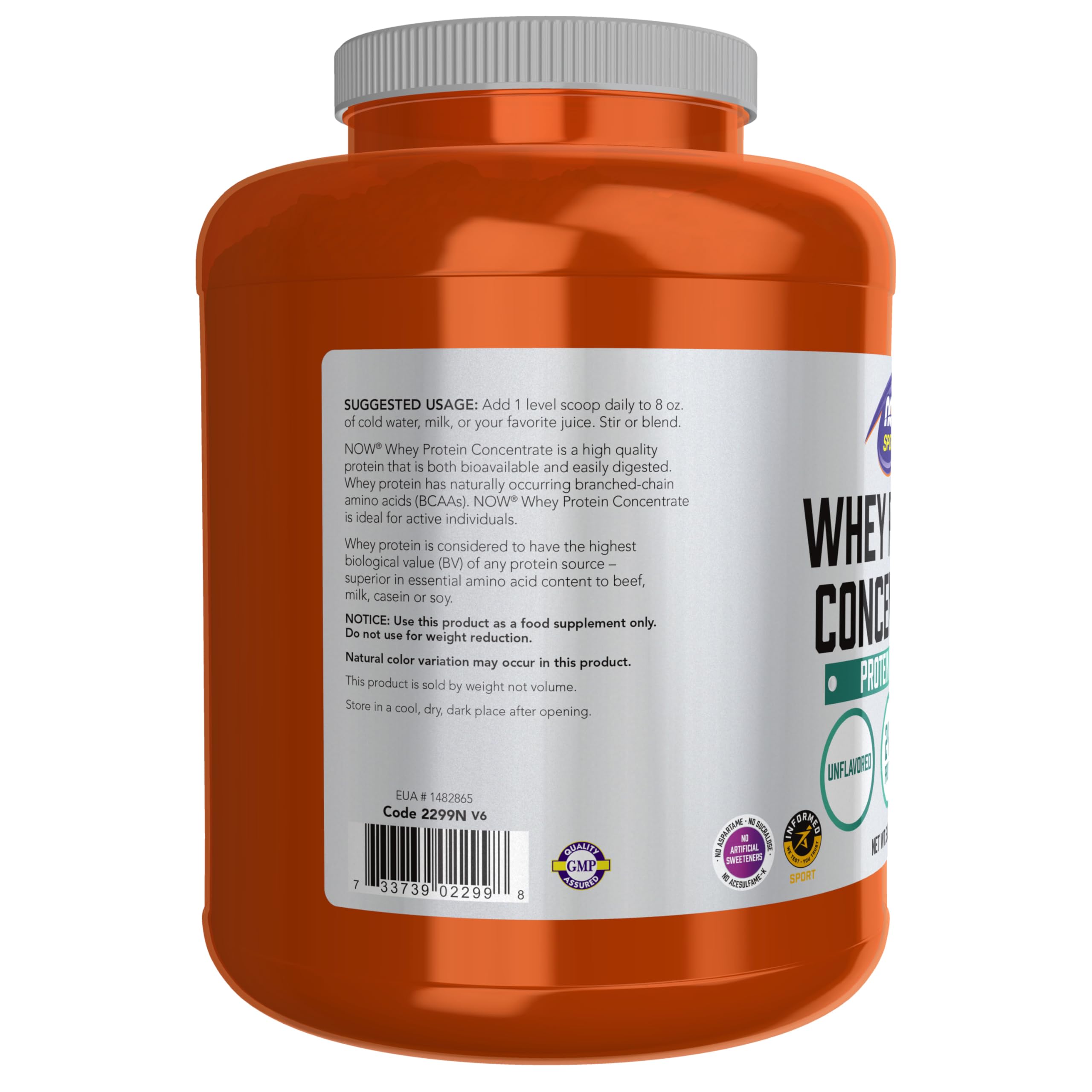 Unflavored Whey Protein Concentrate 24g Protein 5 lb