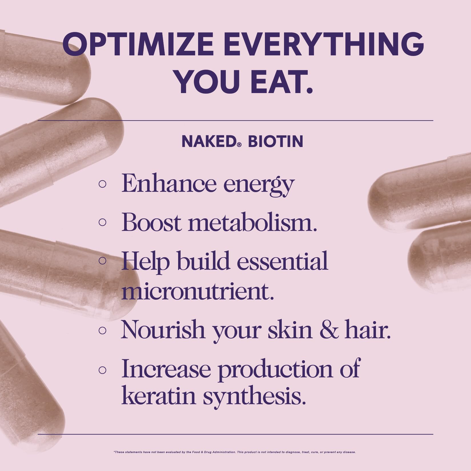 Biotin 10000mcg Vitamin B7 Hair Skin Nails 120 Capsules