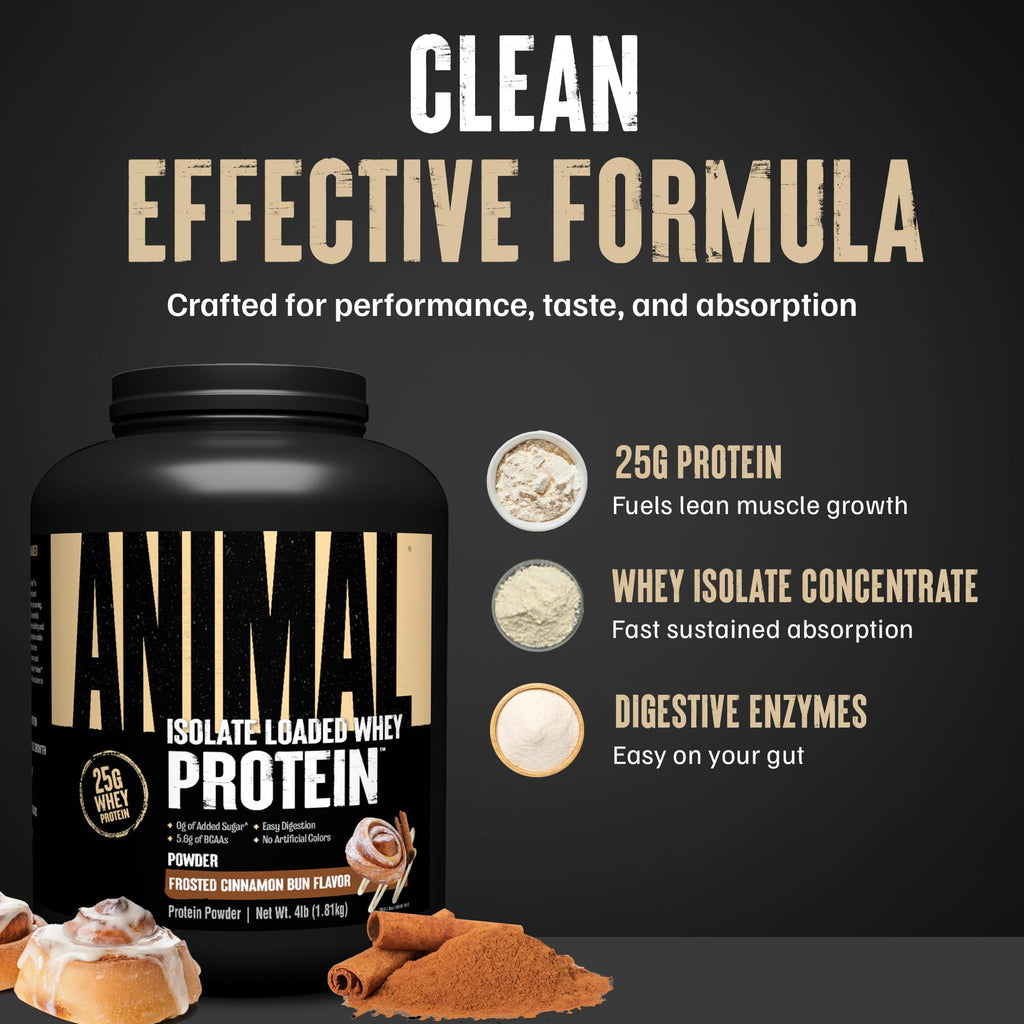 Whey Protein Isolate Cinnamon Bun 25g Protein 4 lb