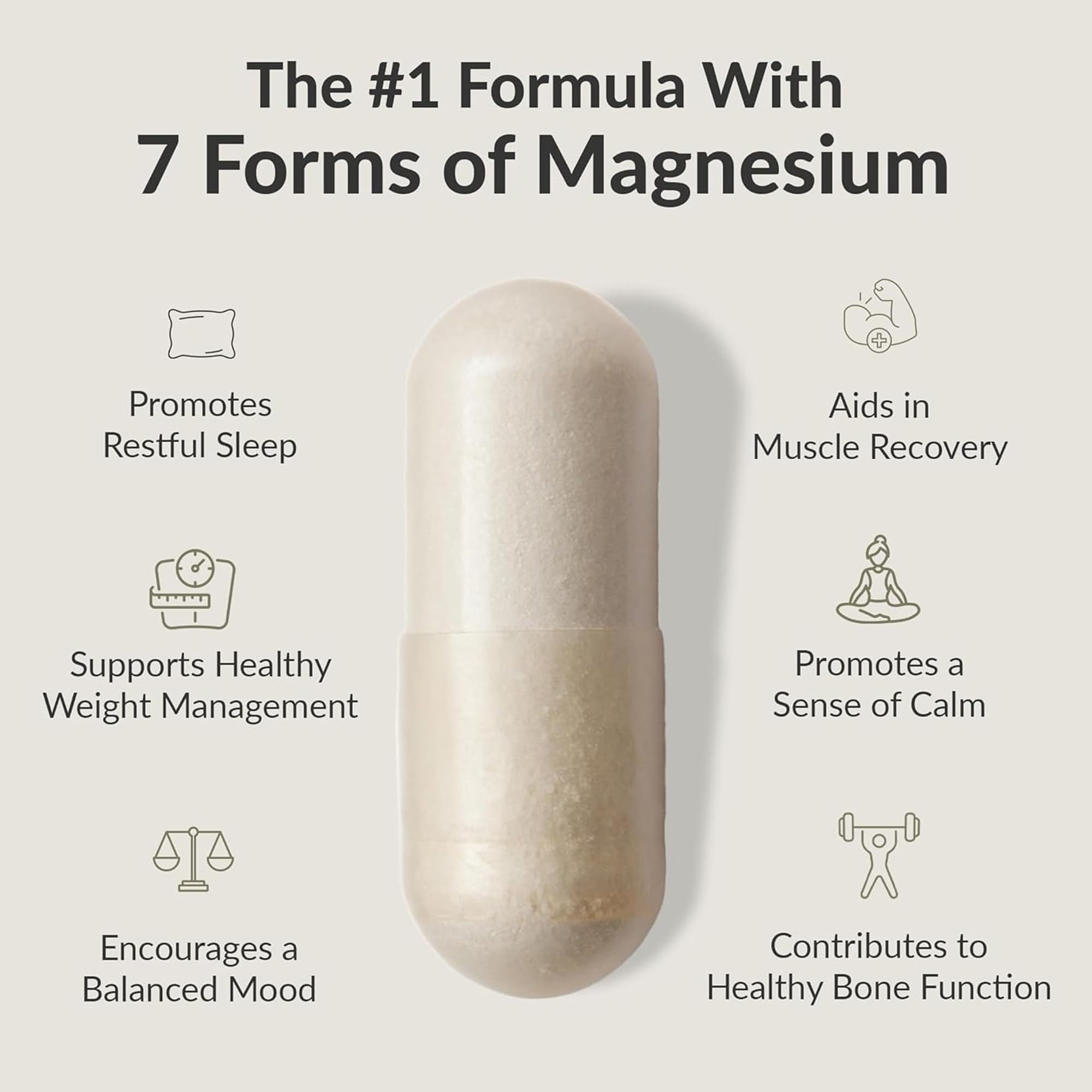 Magnesium Complex 500mg – 7 Forms for Sleep & Brain Support, 60 Caps
