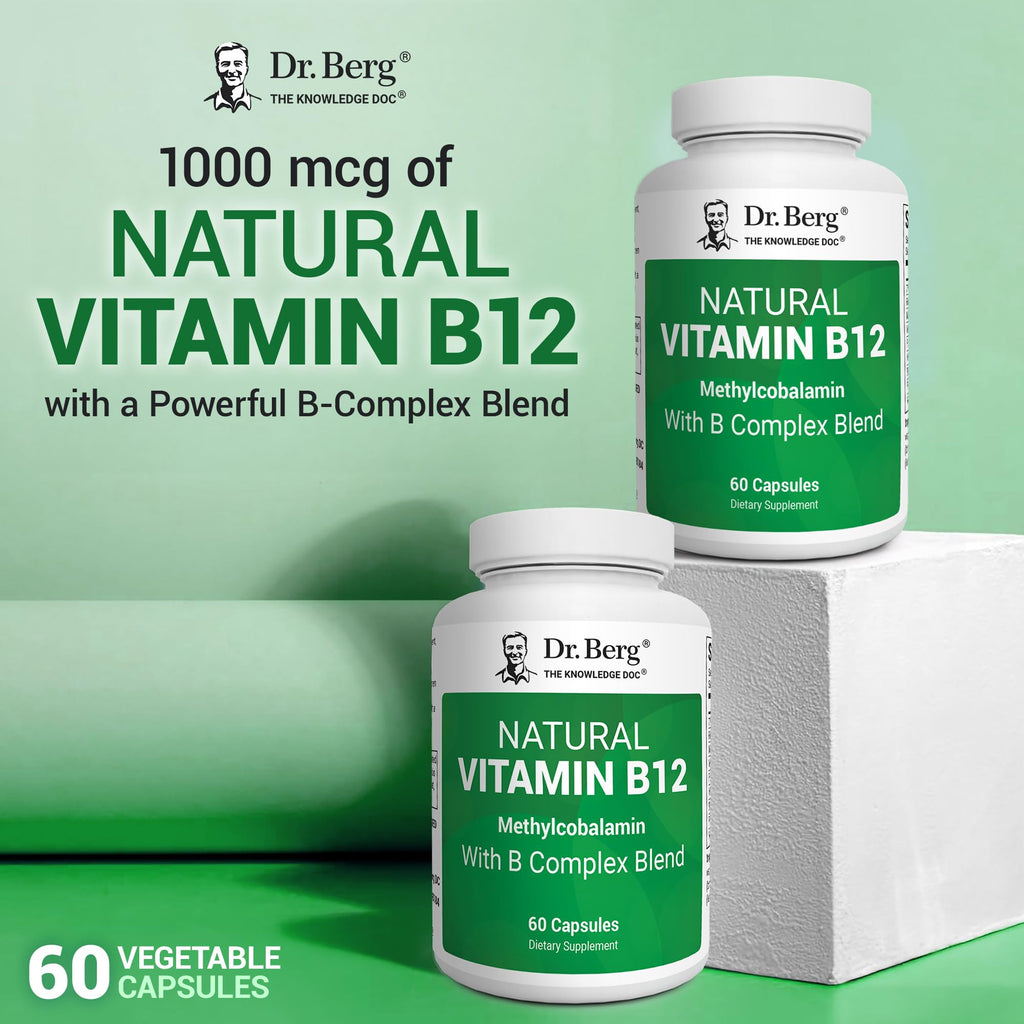 Vitamin B12 1000 mcg with B Complex – Energy & Nerve Support, 60 Ct