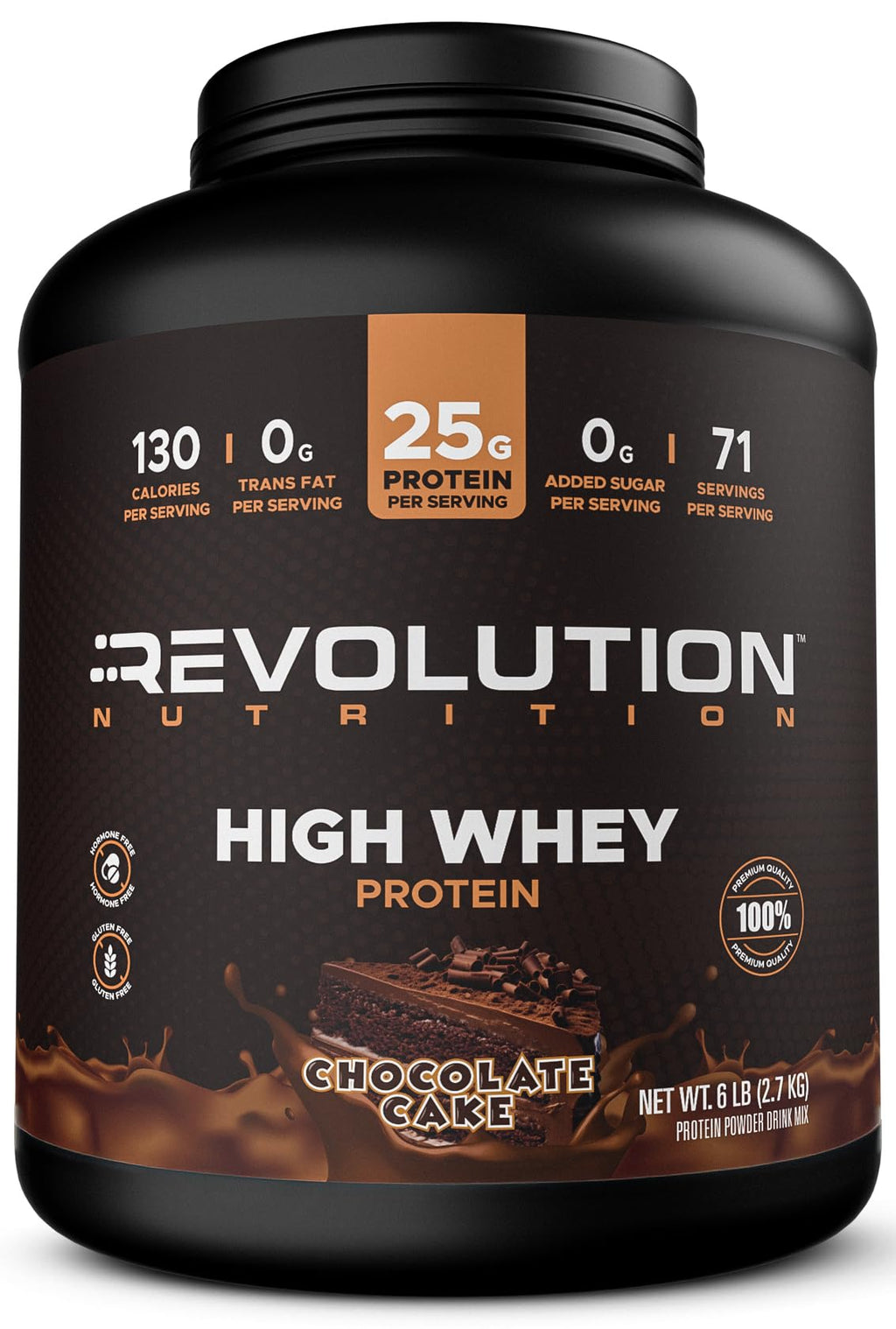 Whey Protein Isolate Chocolate Cake 25g Protein 6 lb