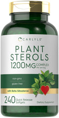 Plant Sterols 1200mg Softgels with Beta Sitosterol for Cholesterol Support 240 Ct