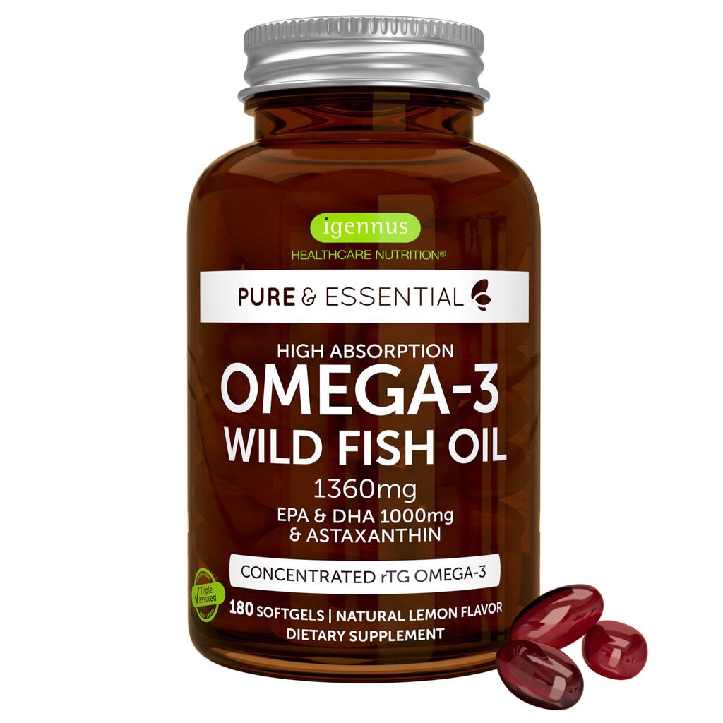 Omega-3 Fish Oil 1360mg EPA DHA for Heart, Brain & Joint Support