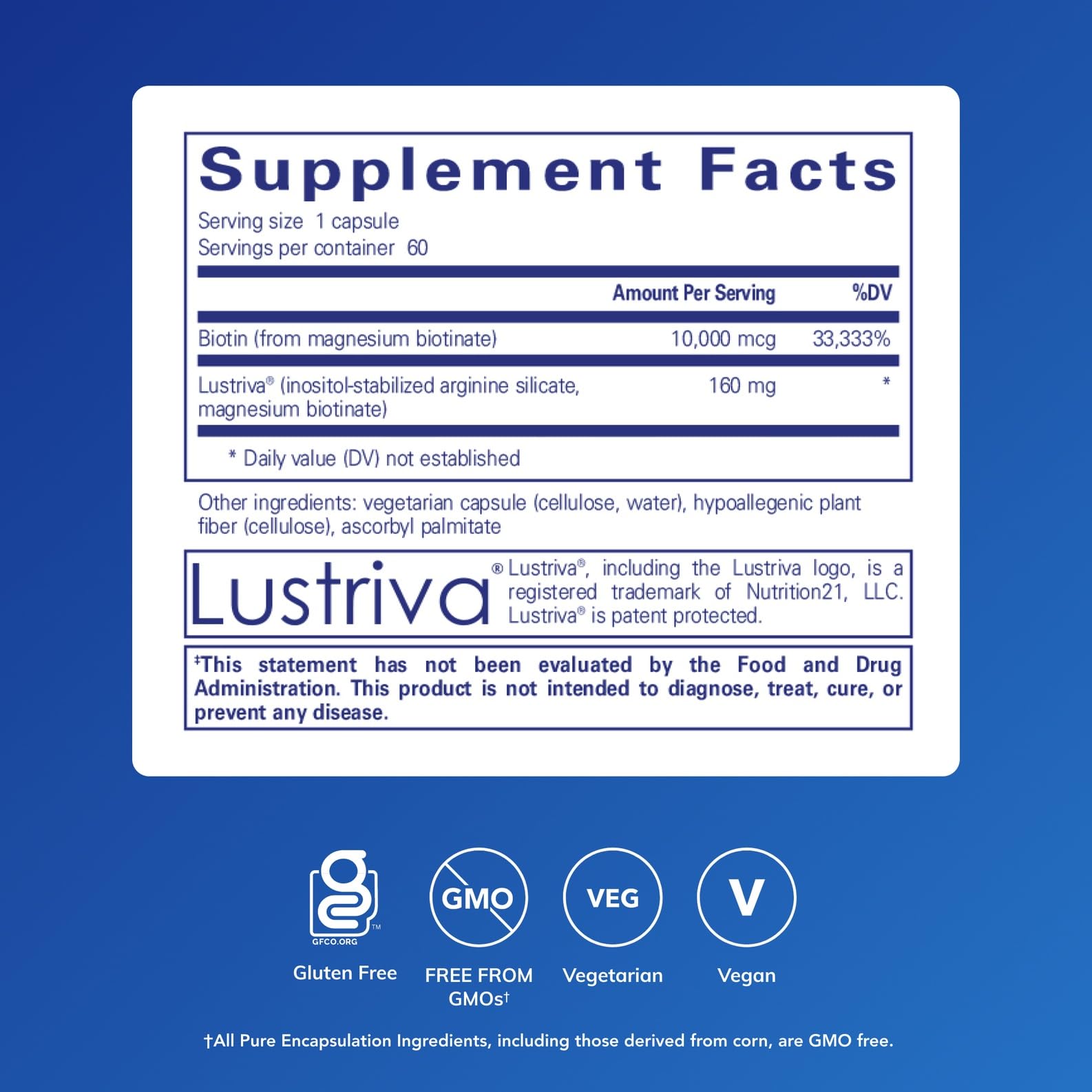 Biotin Complex Hair Skin Support 60 Capsules
