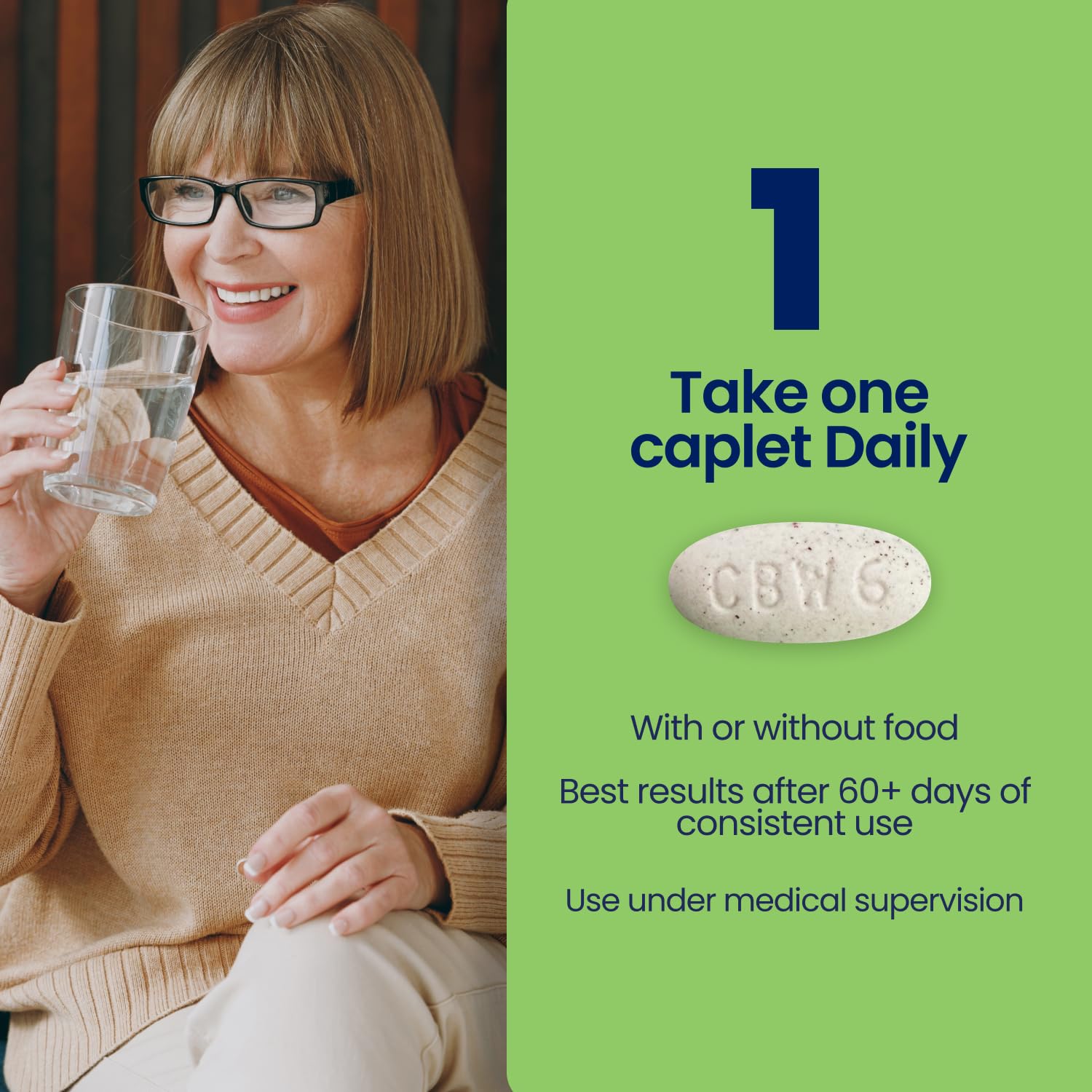 Brain Wellness Supplement with L-Methylfolate & NAC for Memory & Focus