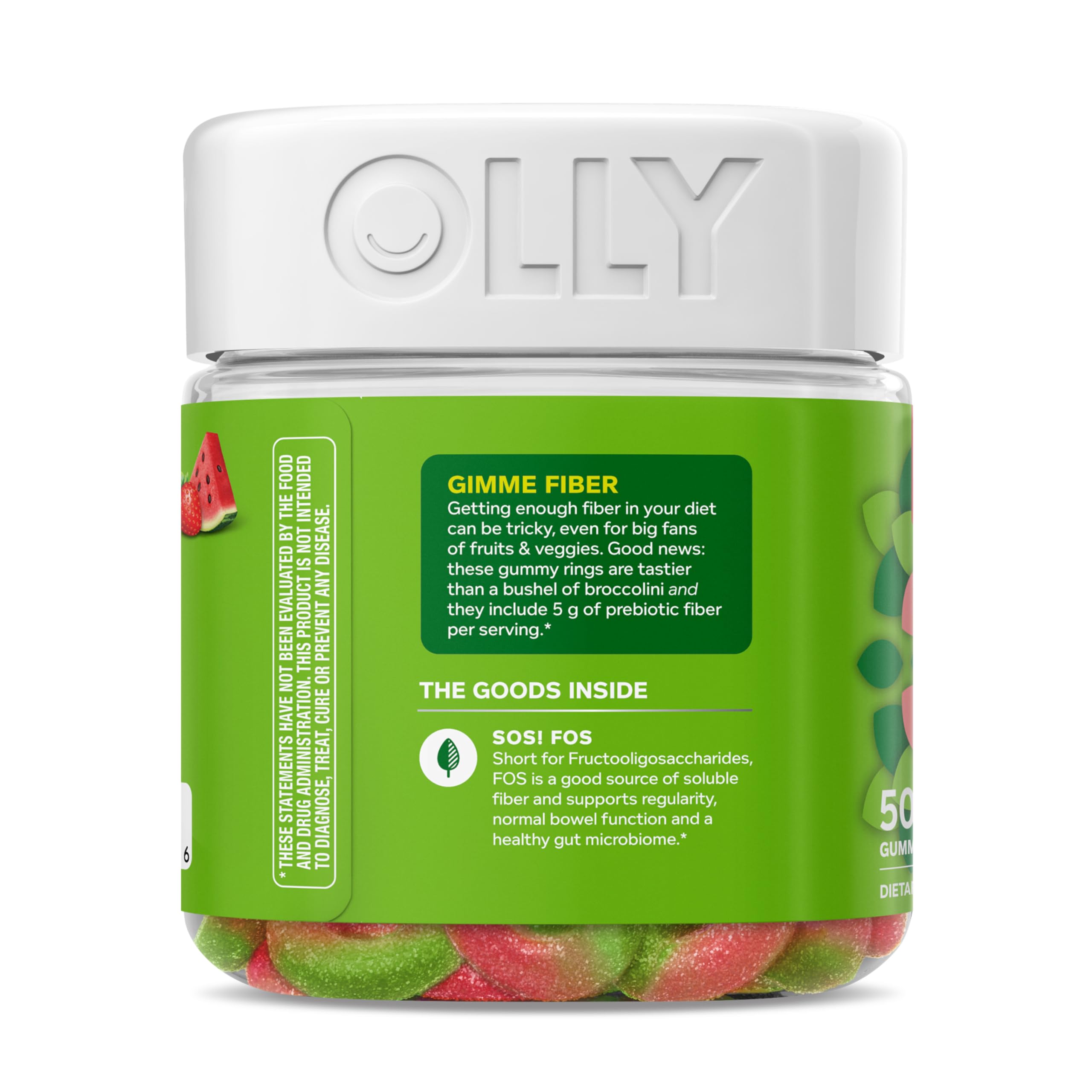 Prebiotic Fiber Gummies 5g FOS – Digestive Support, 50 Count