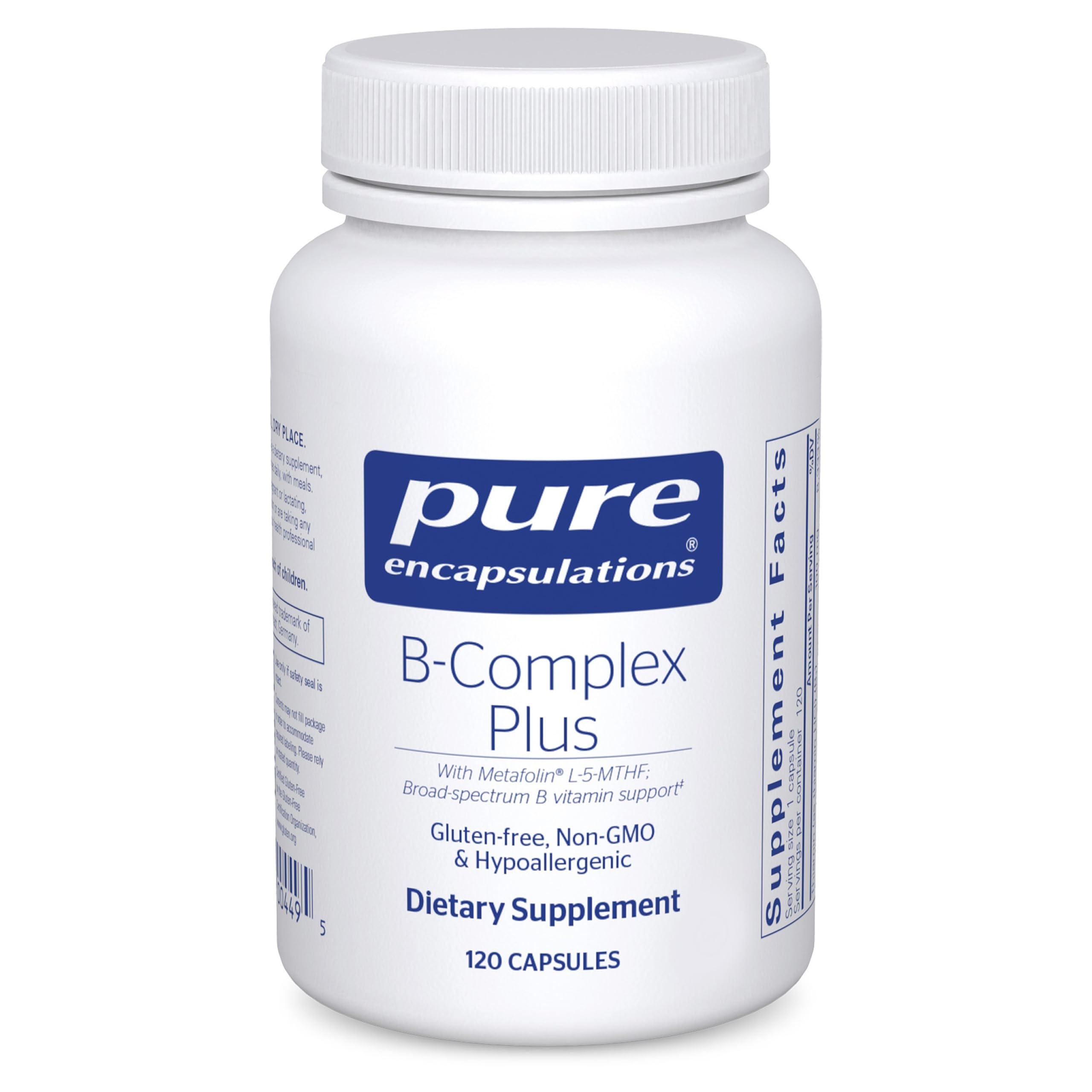 B-Complex Plus B Vitamins Supplement – Energy & Nervous System, 120 Caps