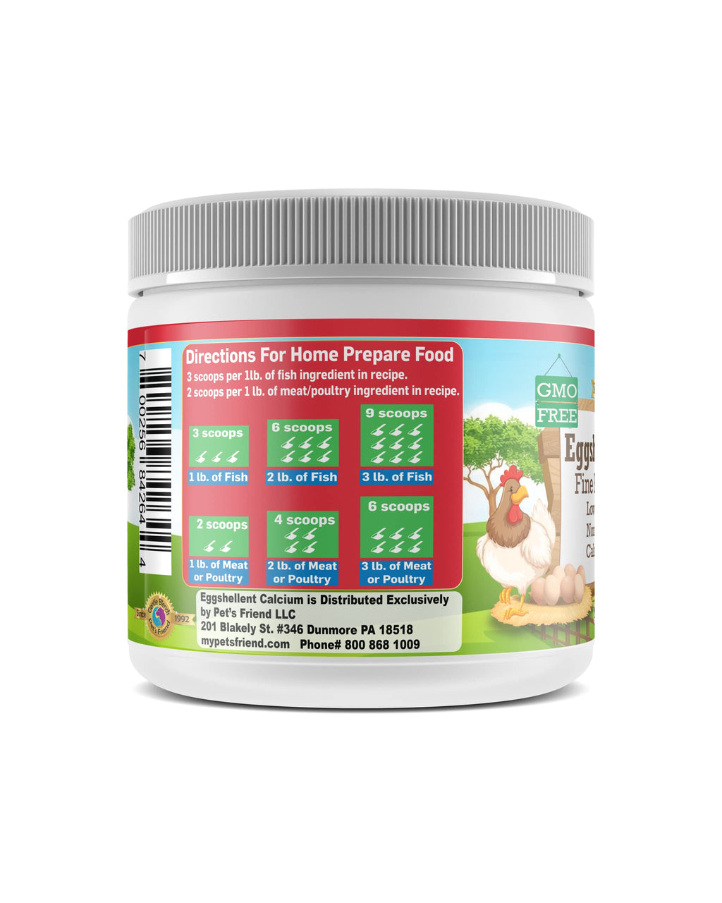 Eggshell Calcium Powder for Dogs & Cats – Hip & Joint Support 6oz