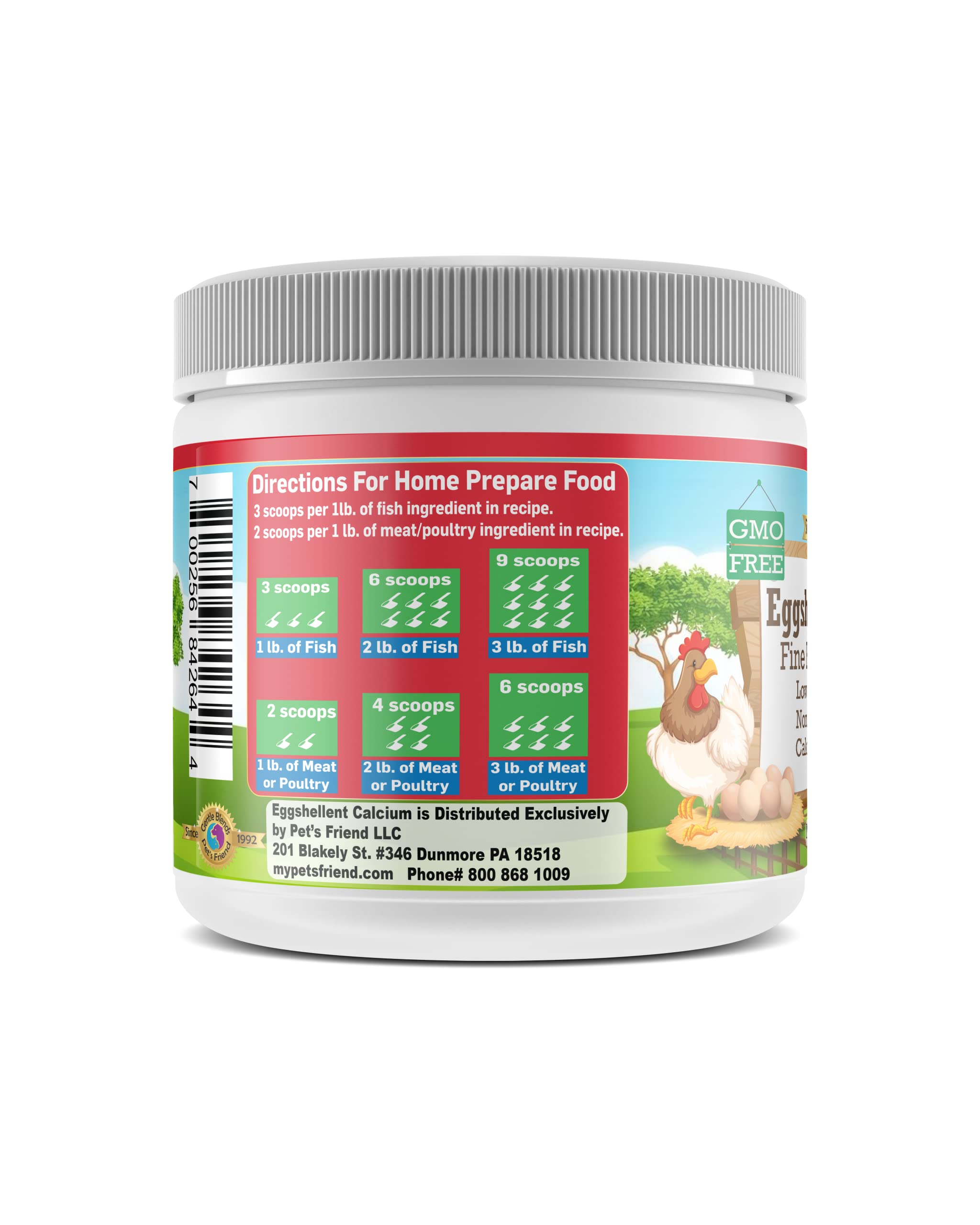 Eggshell Calcium Powder for Dogs & Cats – Hip & Joint Support 6oz