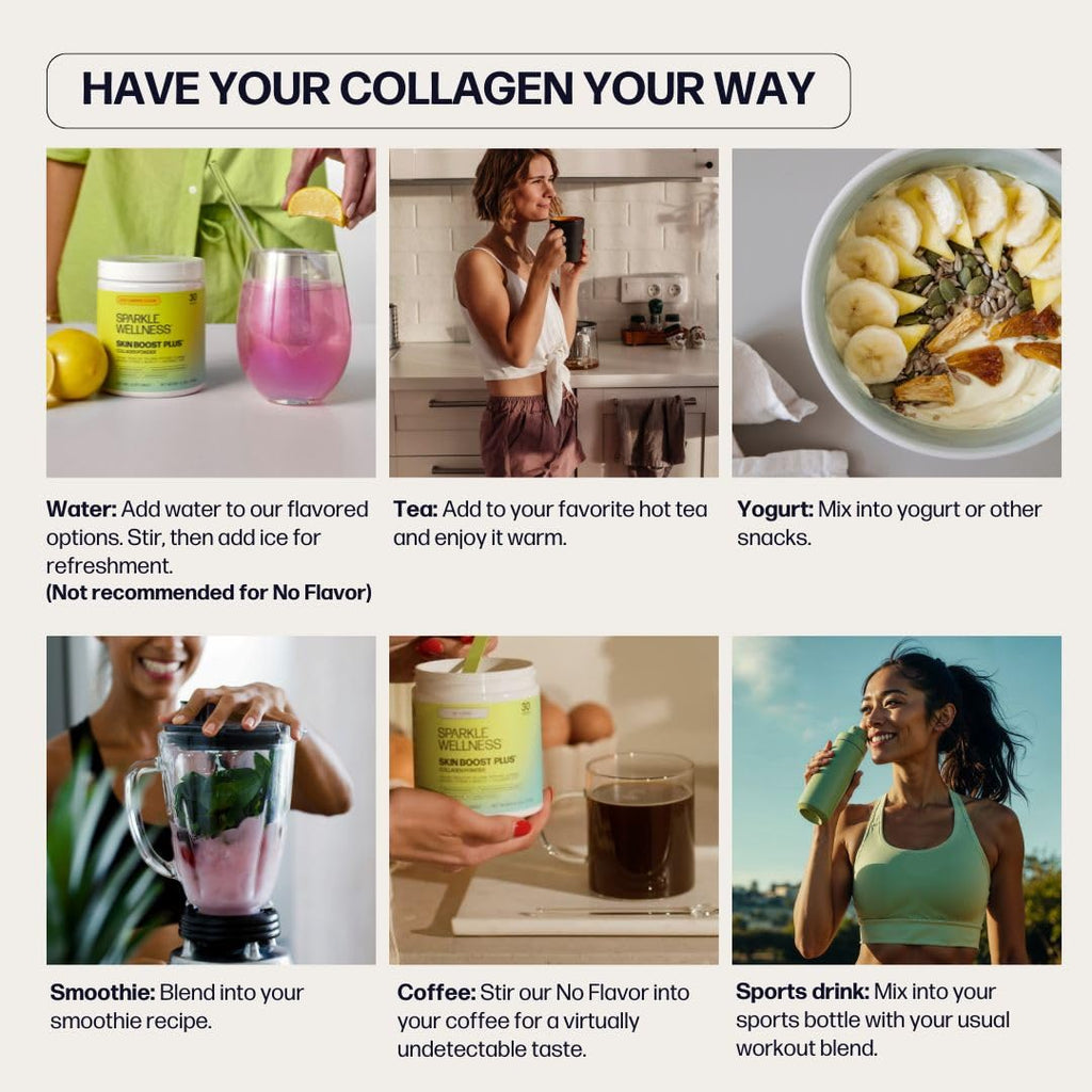 Acai Lemonade Collagen Powder Skin Hair Support 30 Servings