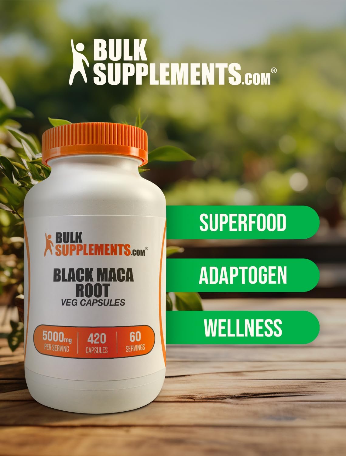 Black Maca Root Capsules 5000mg for Energy, Stamina & Hormone Support 420 Ct