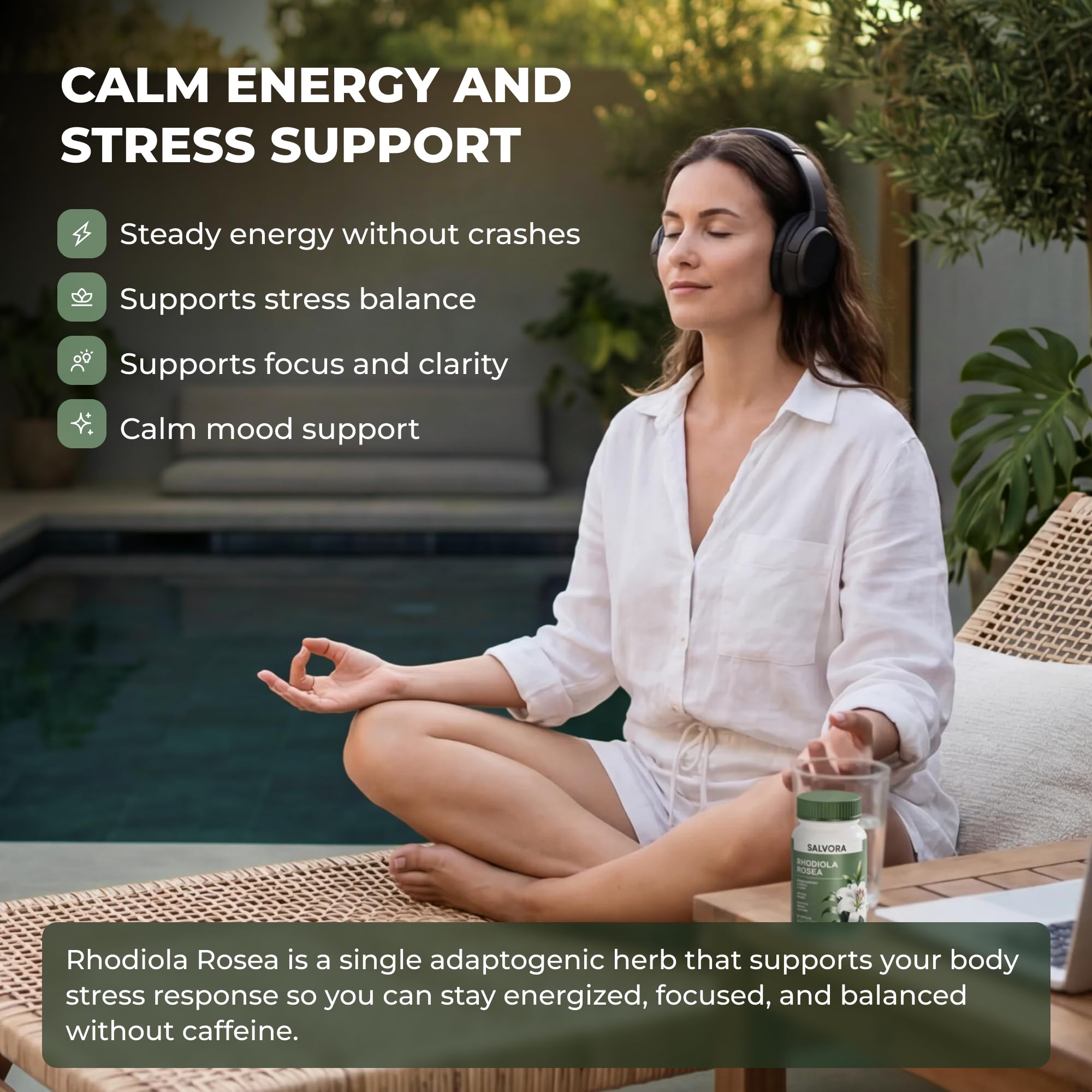 Rhodiola Rosea Capsules for Stress, Energy, Focus & Performance Support