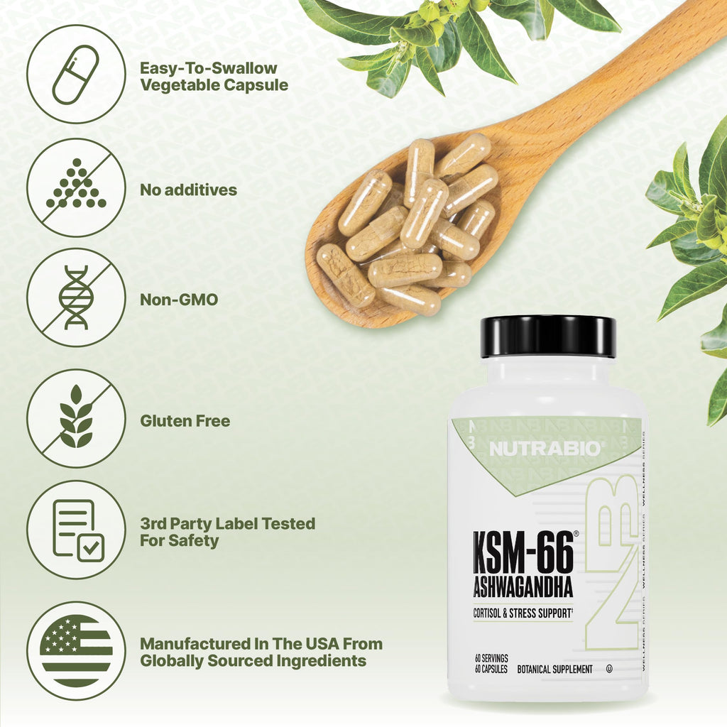 Ashwagandha KSM-66 600mg Capsules for Stress, Mood & Performance Support