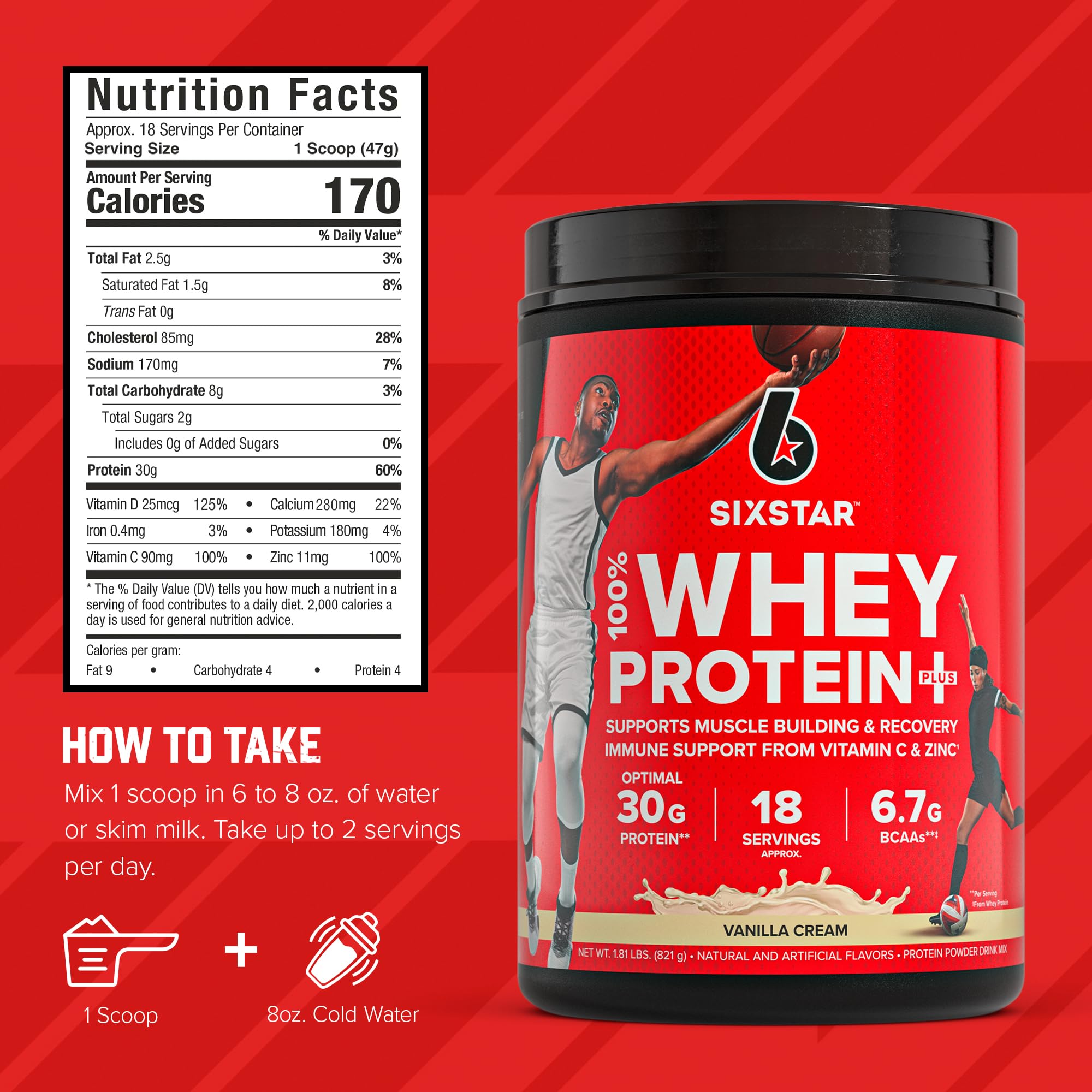 Whey Protein Isolate Vanilla 30g Protein 1.8 lb