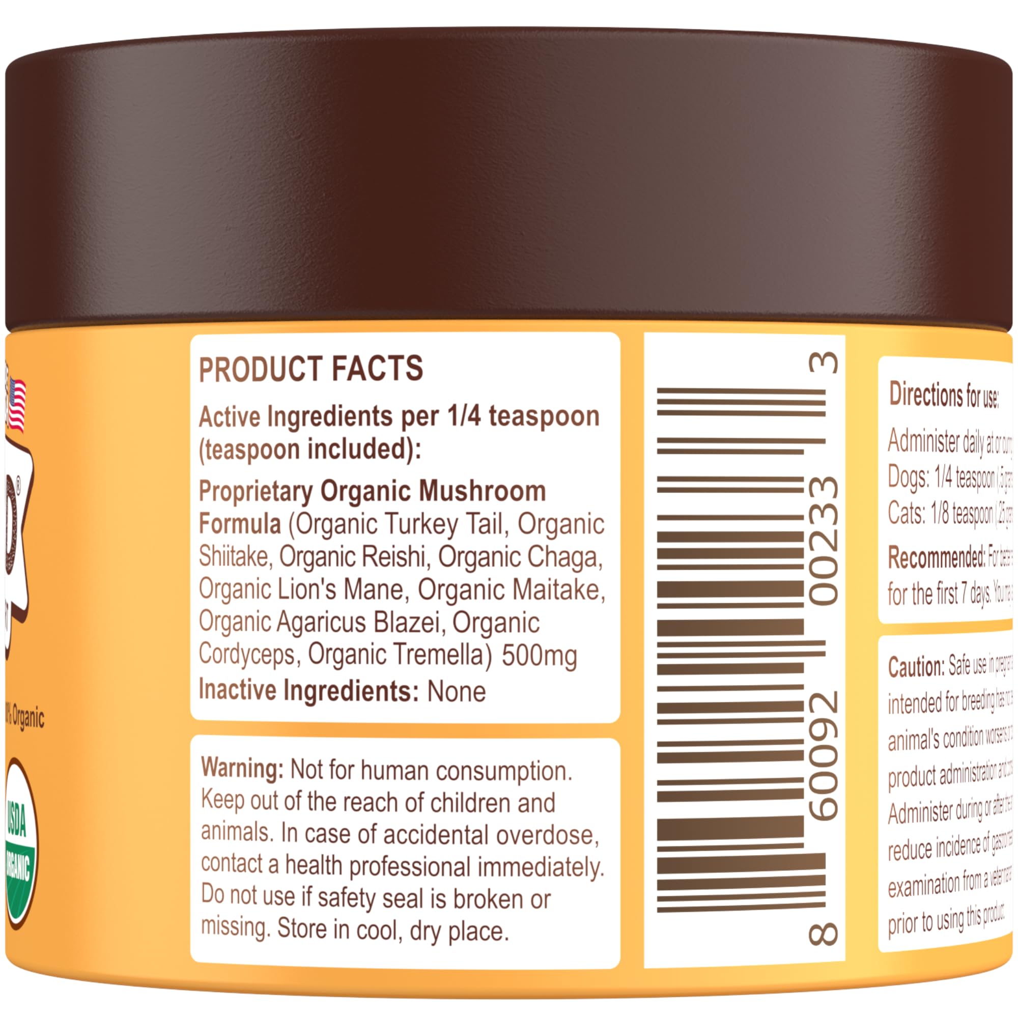 9-Mushroom Blend Powder for Dogs & Cats – Immune & Lump Support