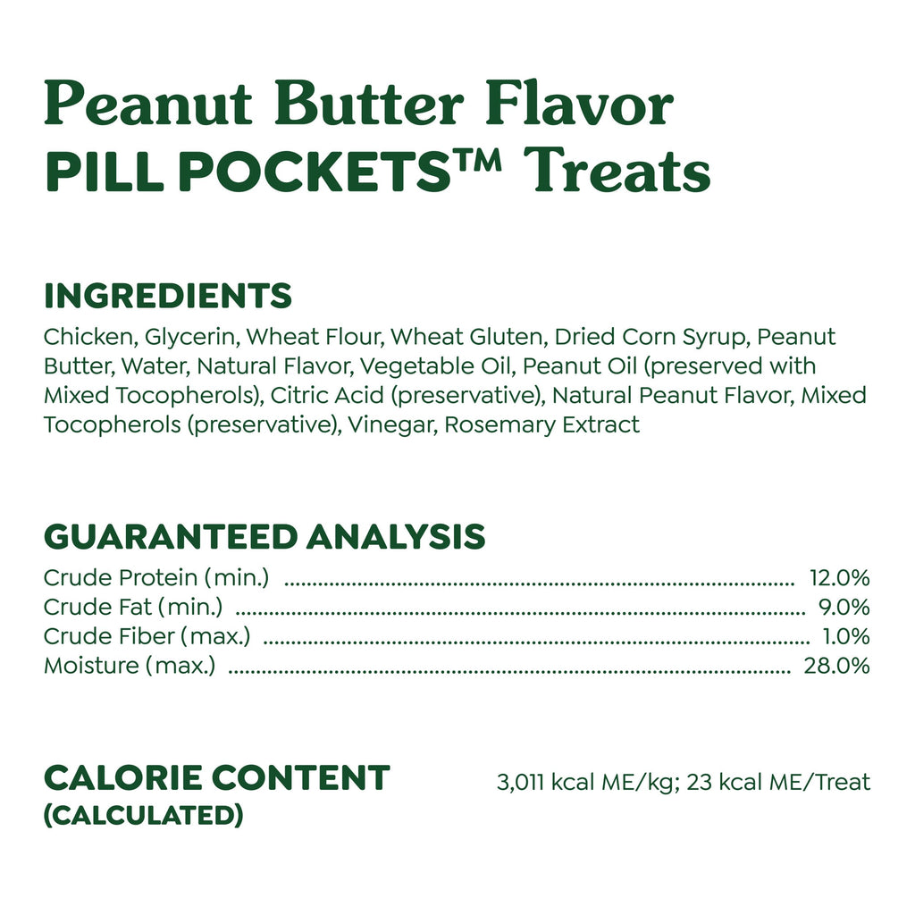Pill Pocket Dog Treats for Capsules – Peanut Butter Large 15.8oz