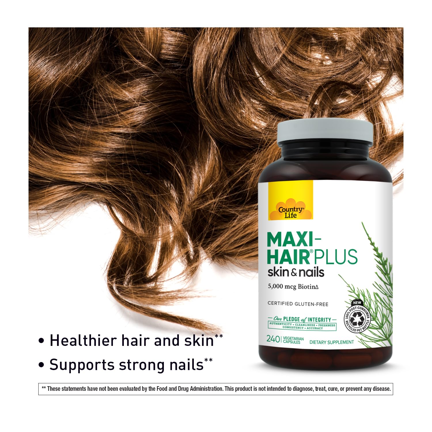 Hair Skin Nails Vitamins with Biotin 240 Count