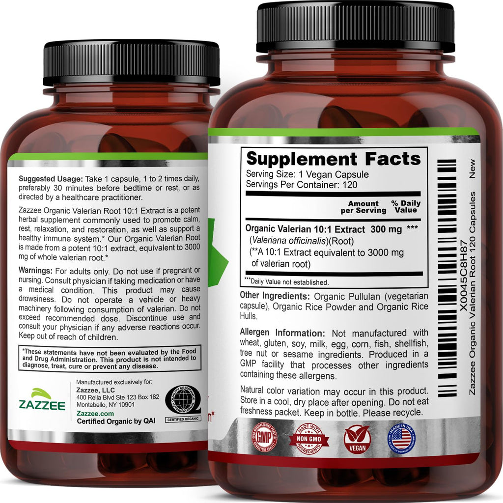Valerian Root 3000mg Extract Capsules for Sleep & Relaxation Support