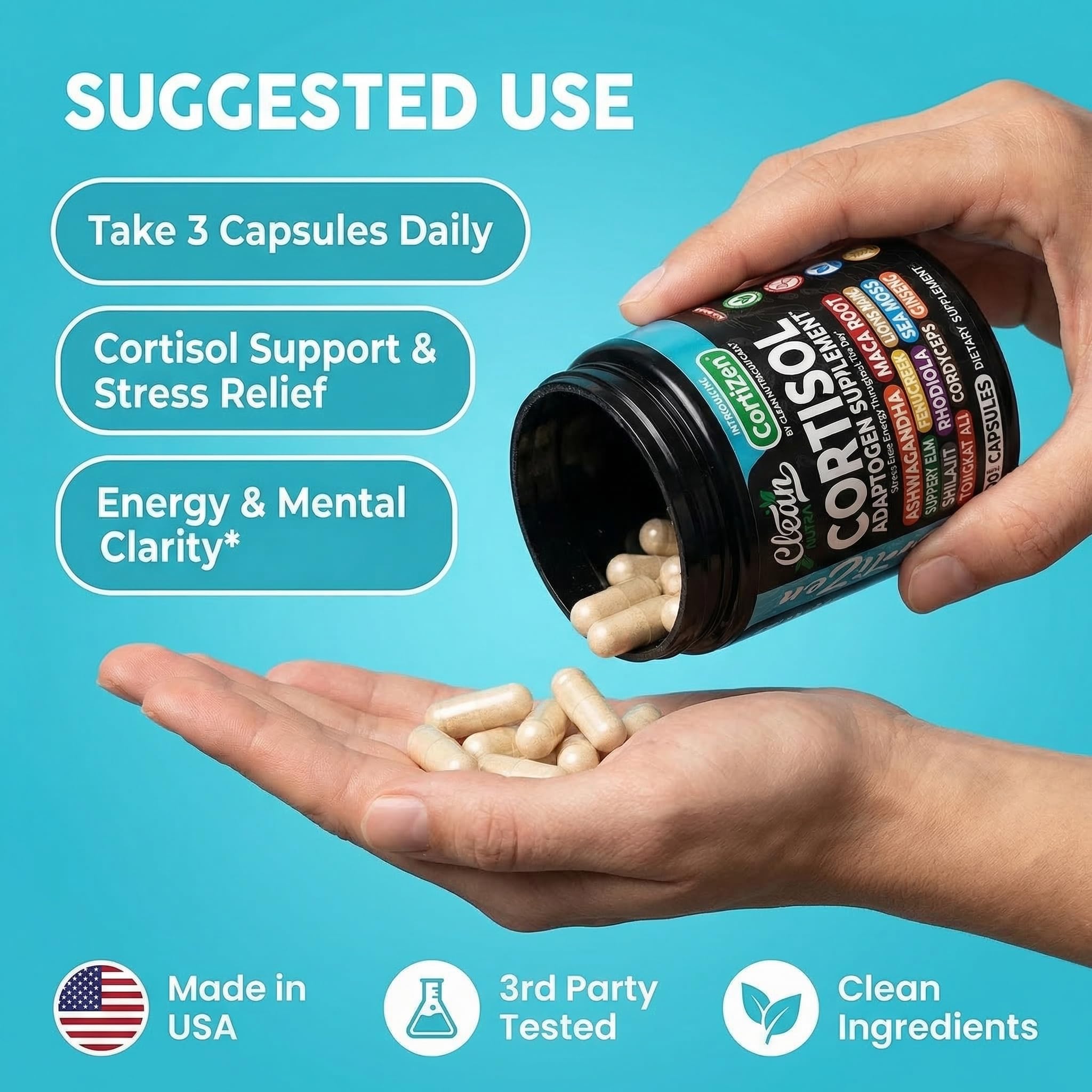Cortisol Support Supplement for Women – Stress & Hormone Balance