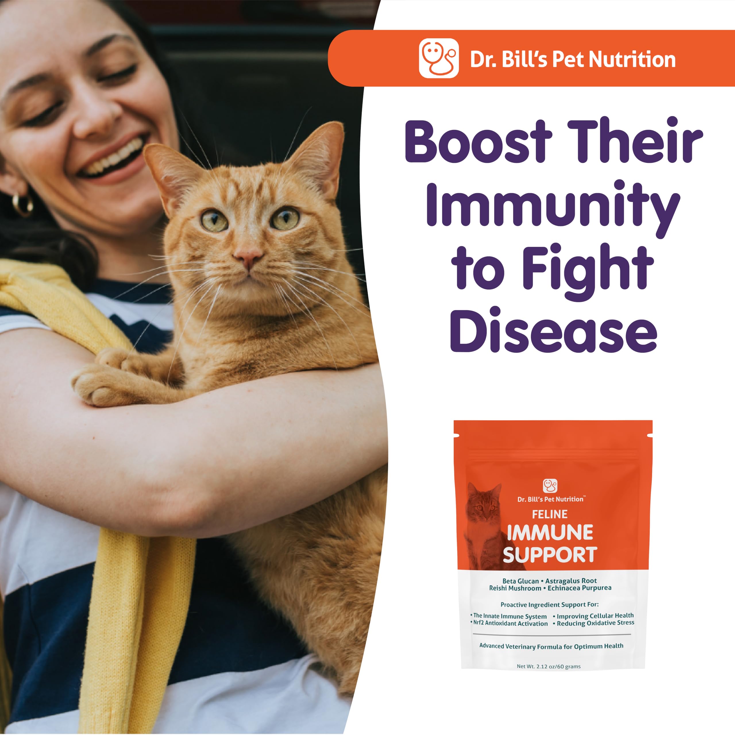 Immune Support Powder for Cats – Colostrum, Mushroom & Zinc
