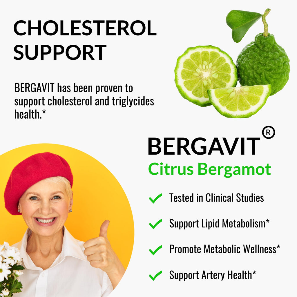 Plant Sterols & Bergamot Softgels for Cholesterol & Heart Support 120 Ct