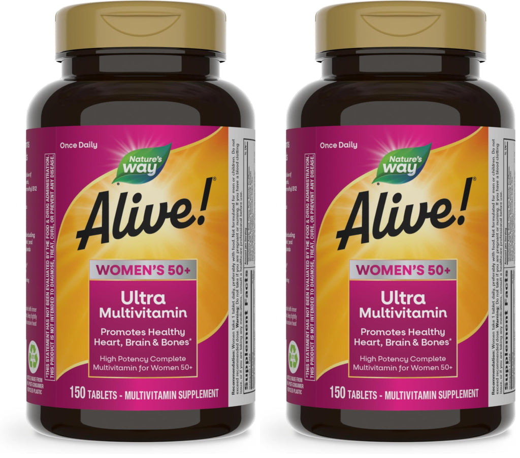 Women’s 50+ Multivitamin High Potency B12 150 Tablets 2 Pack