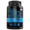 Nootropic Brain Supplement with Ginkgo, Alpha GPC & B12 for Focus & Memory