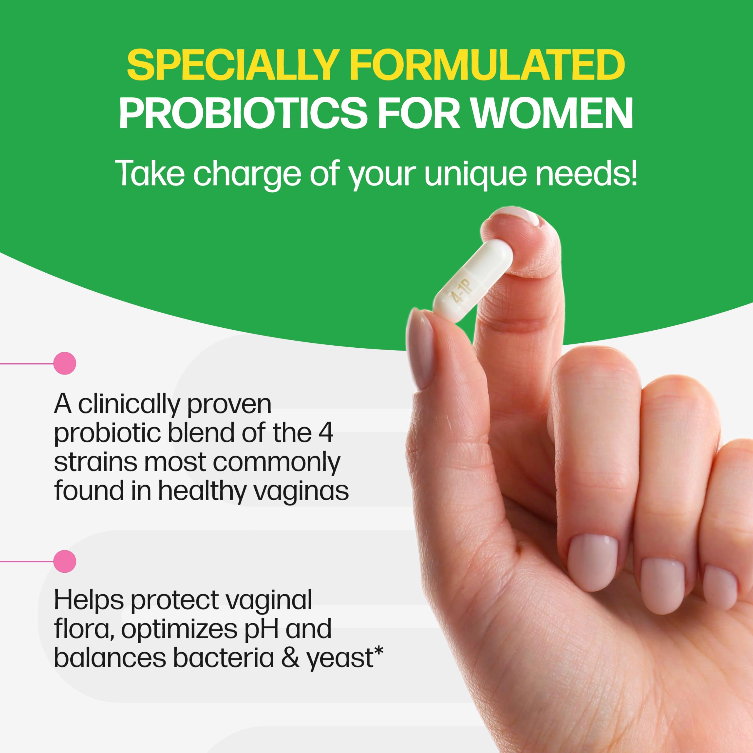 Women’s Probiotic 4-in-1 with Prebiotics – Gut & Vaginal Support