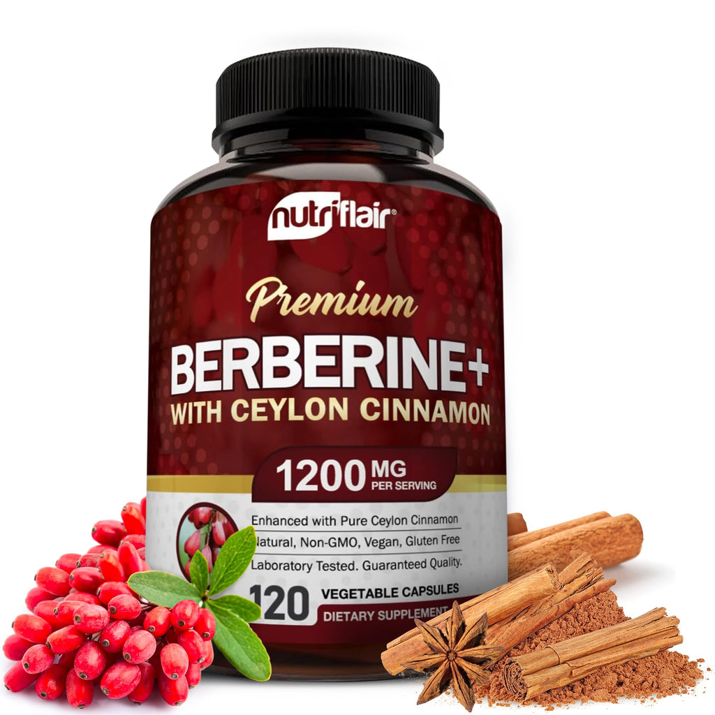 Berberine HCL 1200mg with Ceylon Cinnamon – 120 Capsules