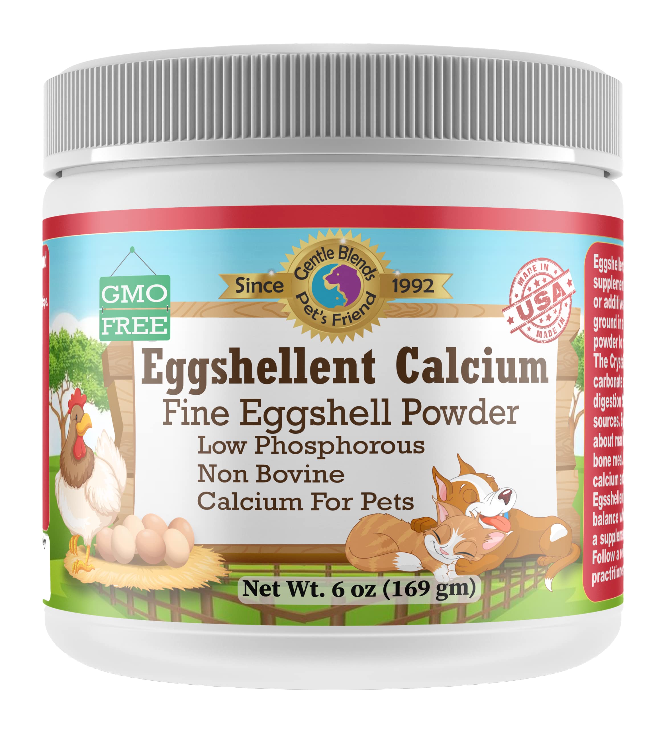 Eggshell Calcium Powder for Dogs & Cats – Hip & Joint Support 6oz